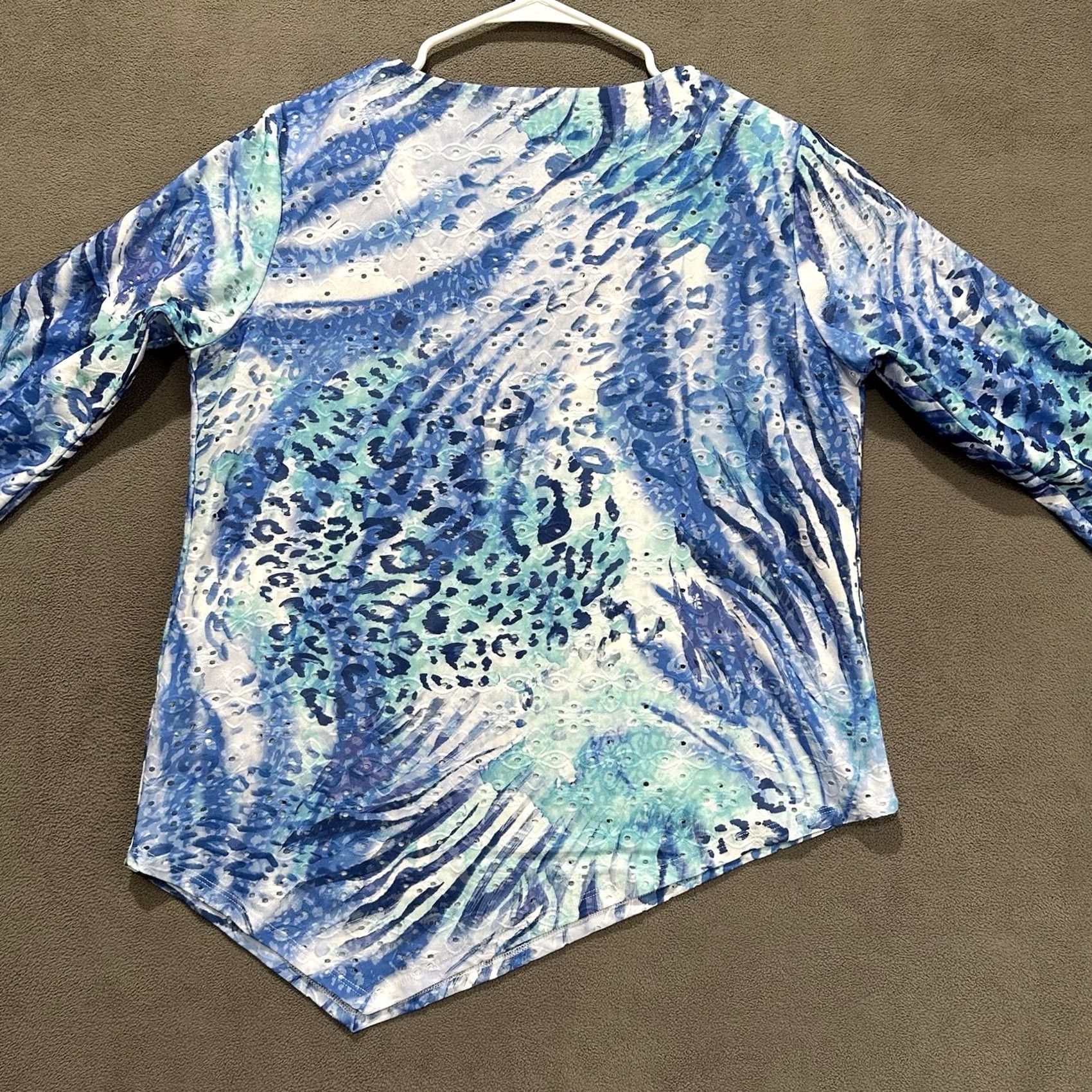 Vintage Alfred Dunner Top Womens S Paradise Island Animal Print 3/4 Sleeve Asymetrical S Size S / US 4 / IT 40 - 2 Thumbnail