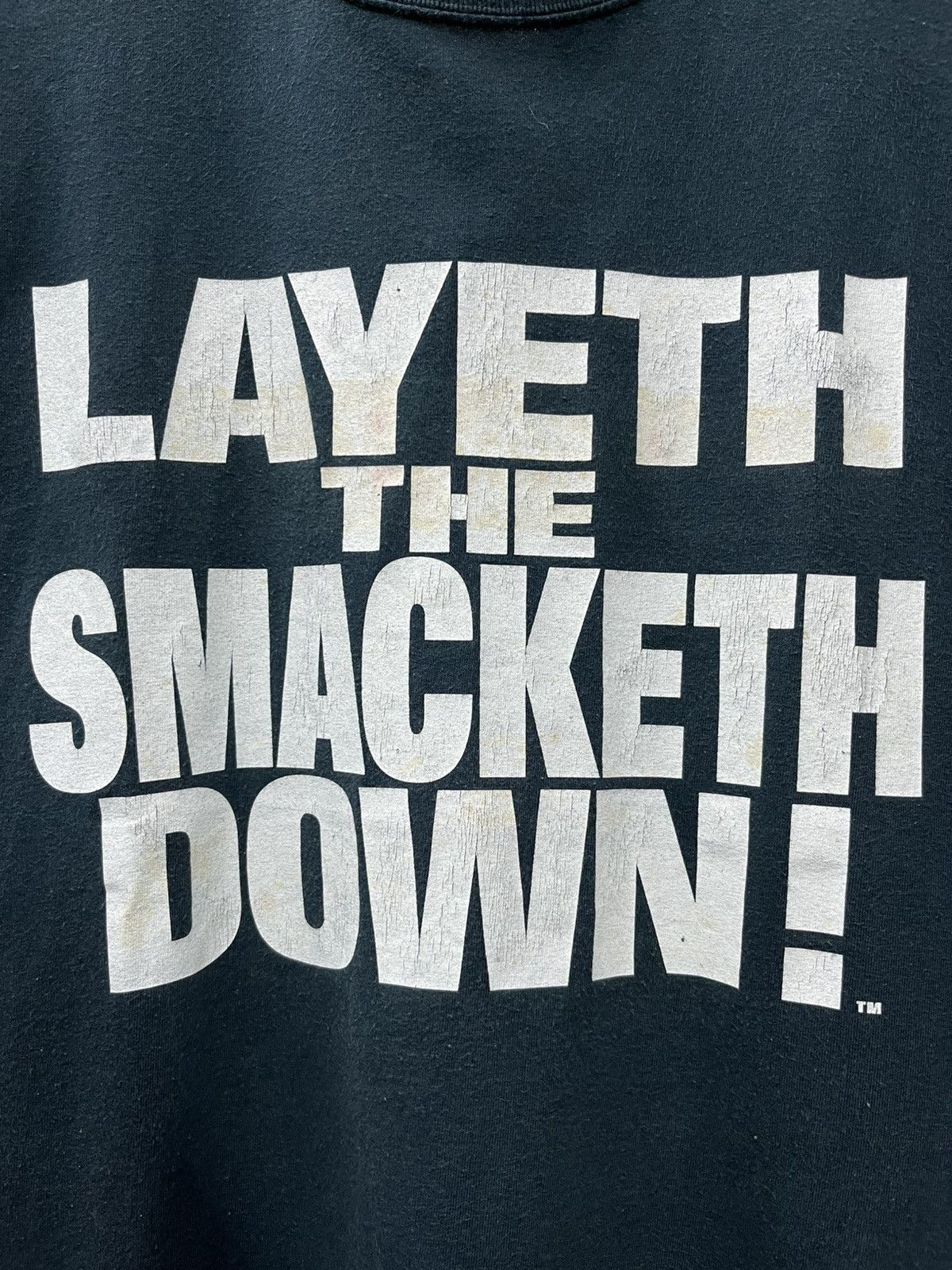 WWF Vintage 1998 WWF “Layeth the Smacketh Down” The Rock Tee Size US XL / EU 56 / 4 - 3 Thumbnail