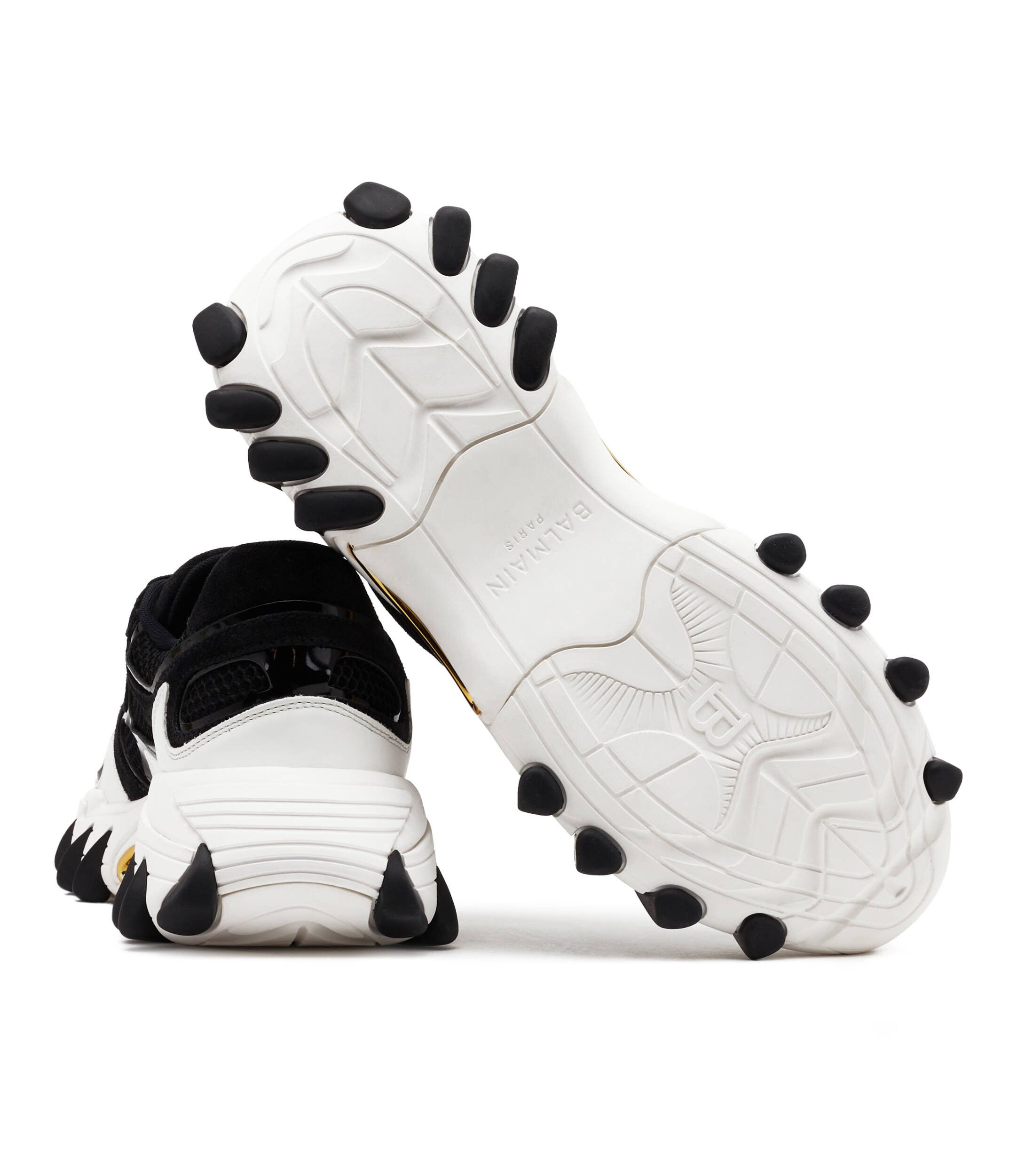 Balmain o1s1wg110425 B-East Low-Top Sneakers in White Black Size US 10 / IT 40 - 5 Thumbnail