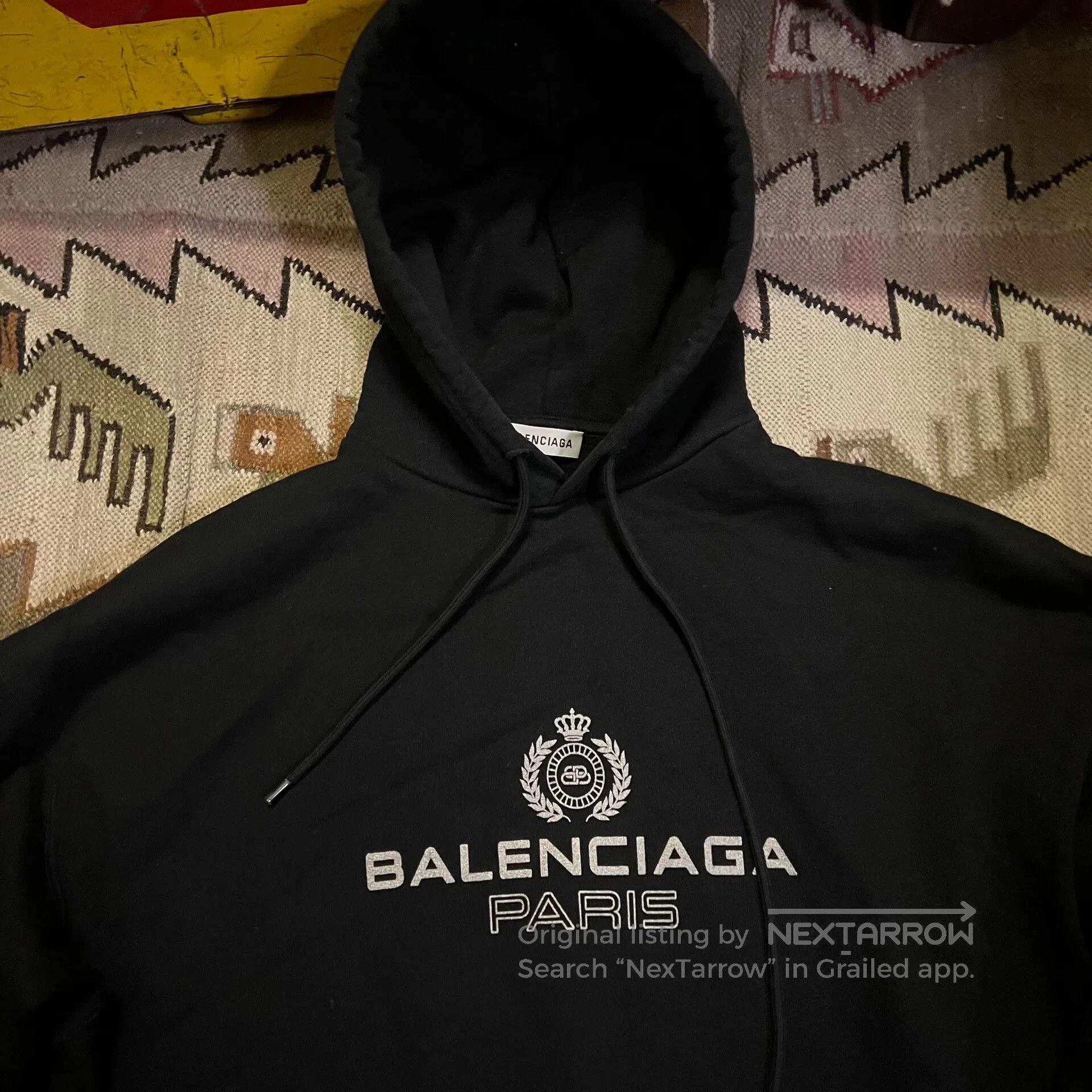 Balenciaga Balenciaga Hooded Sweatshirt in Black. Size US M / EU 48-50 / 2 - 2 Thumbnail