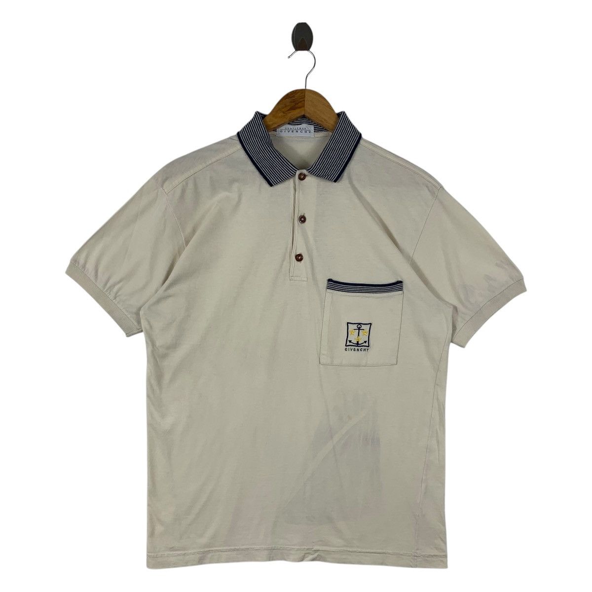 Givenchy × Vintage Vintage GIVENCHY gentleman Paris pocket polo tee Size US M / EU 48-50 / 2 - 1 Thumbnail