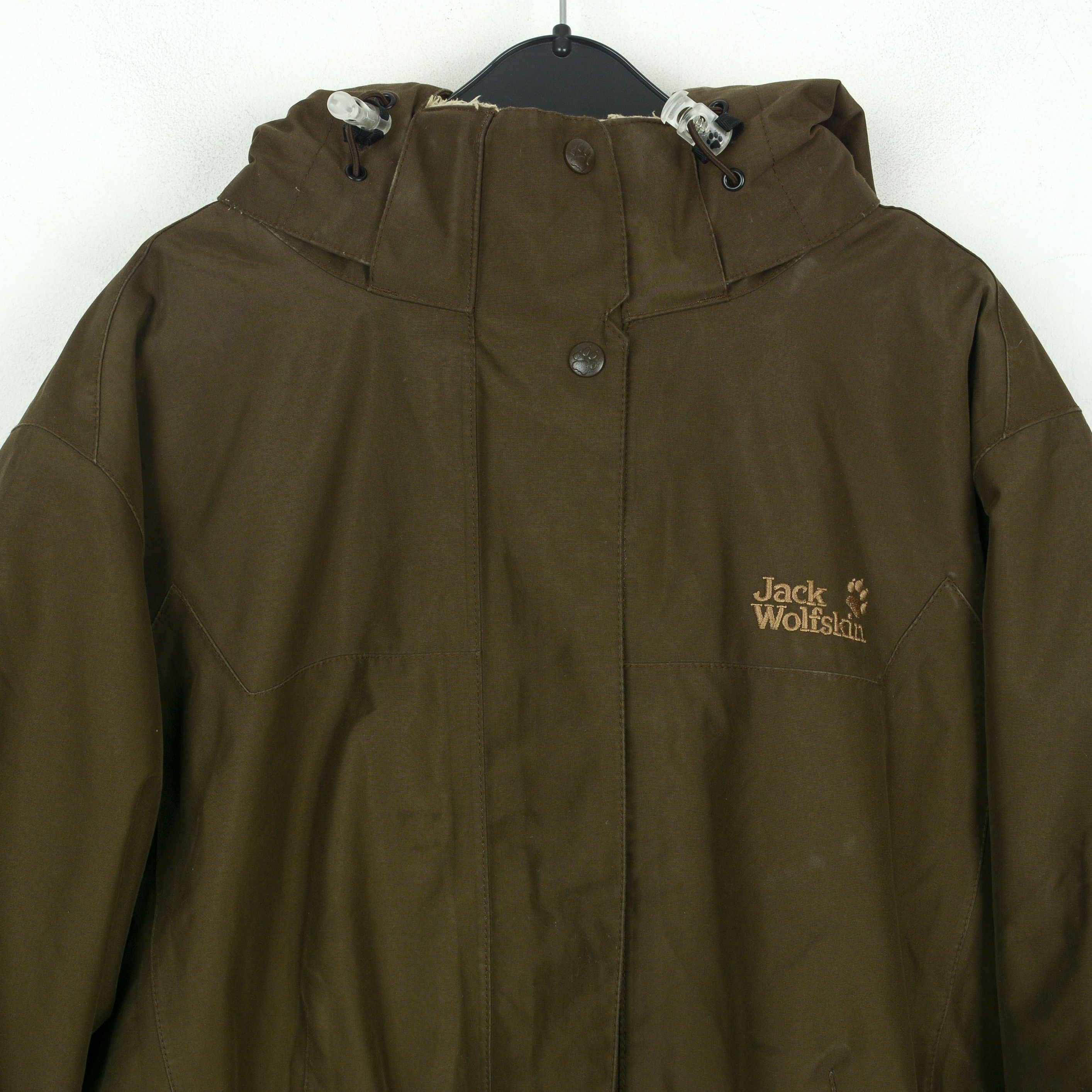 Jack Wolfskin XL Parka Jacket Coat Overcoat Hooded Padded Brown Zip Up Top Size XL / US 12-14 / IT 48-50 - 2 Thumbnail