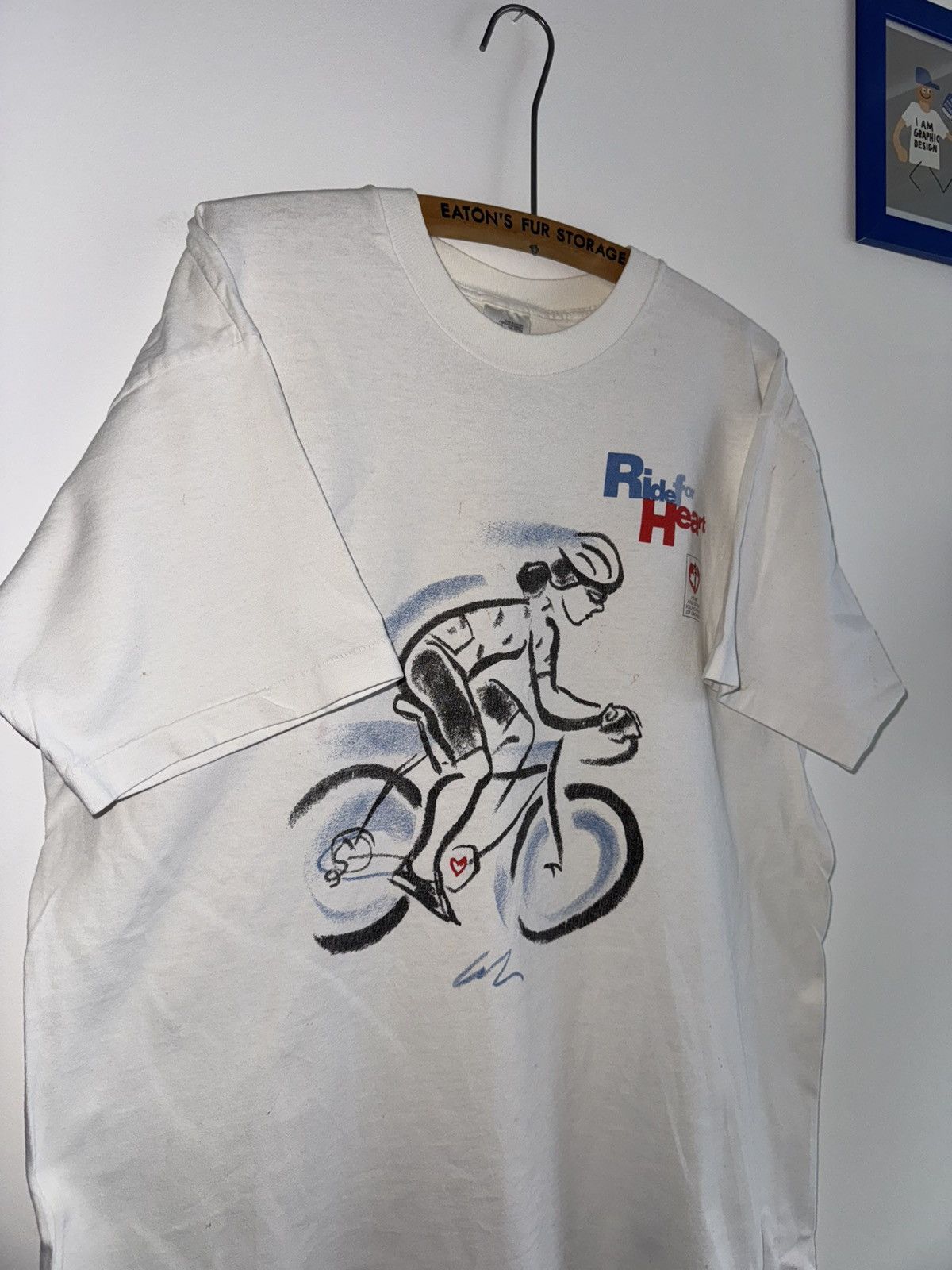 Fruit Of The Loom × Vintage Vintage 90s Ride for Heart and Stroke Foundation T-shirt Size US XL / EU 56 / 4 - 3 Thumbnail
