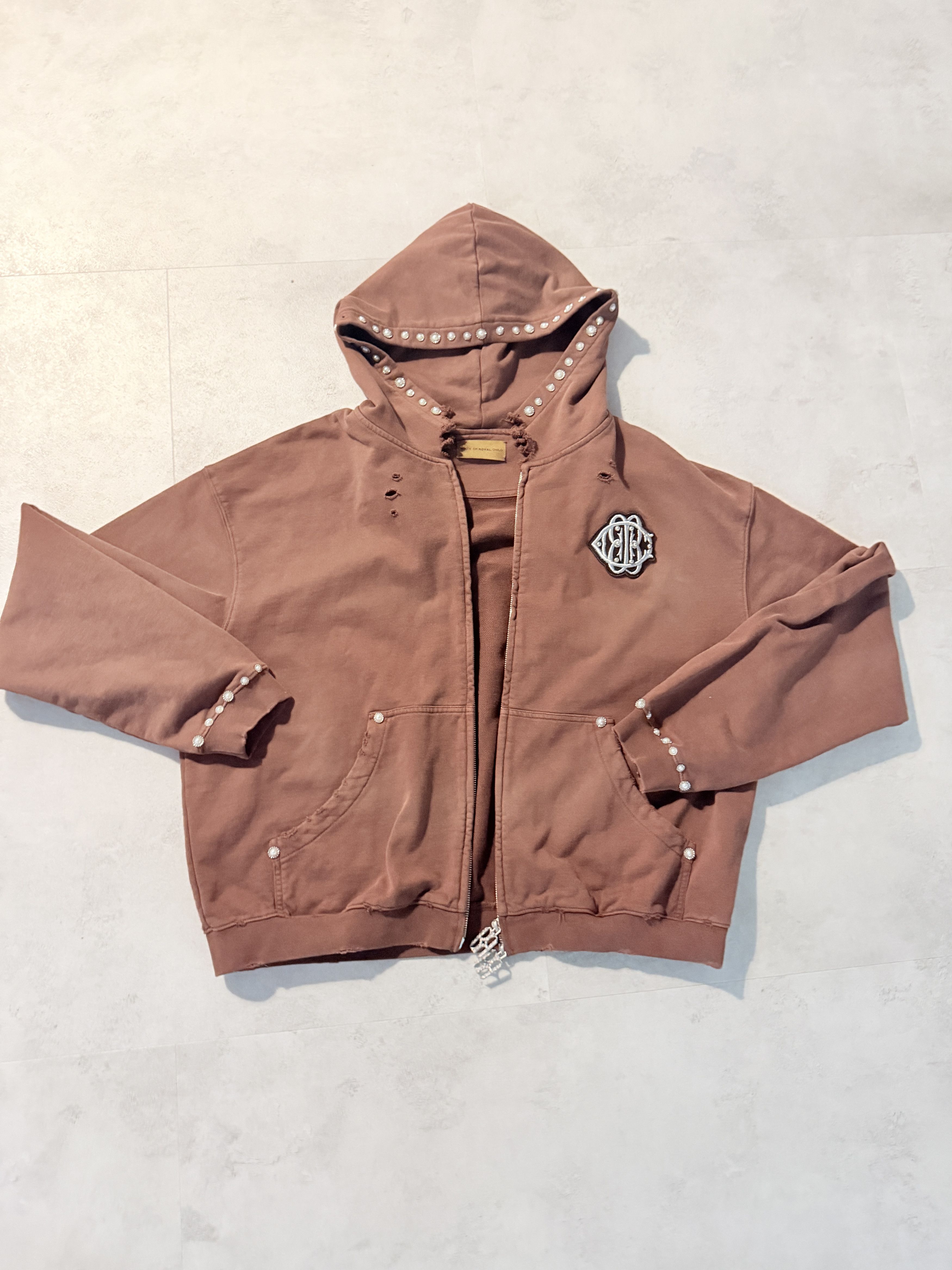 Birth of Royal Child Birth of royal child Studded Boxy Zip Hoodie Size US L / EU 52-54 / 3 - 1 Thumbnail