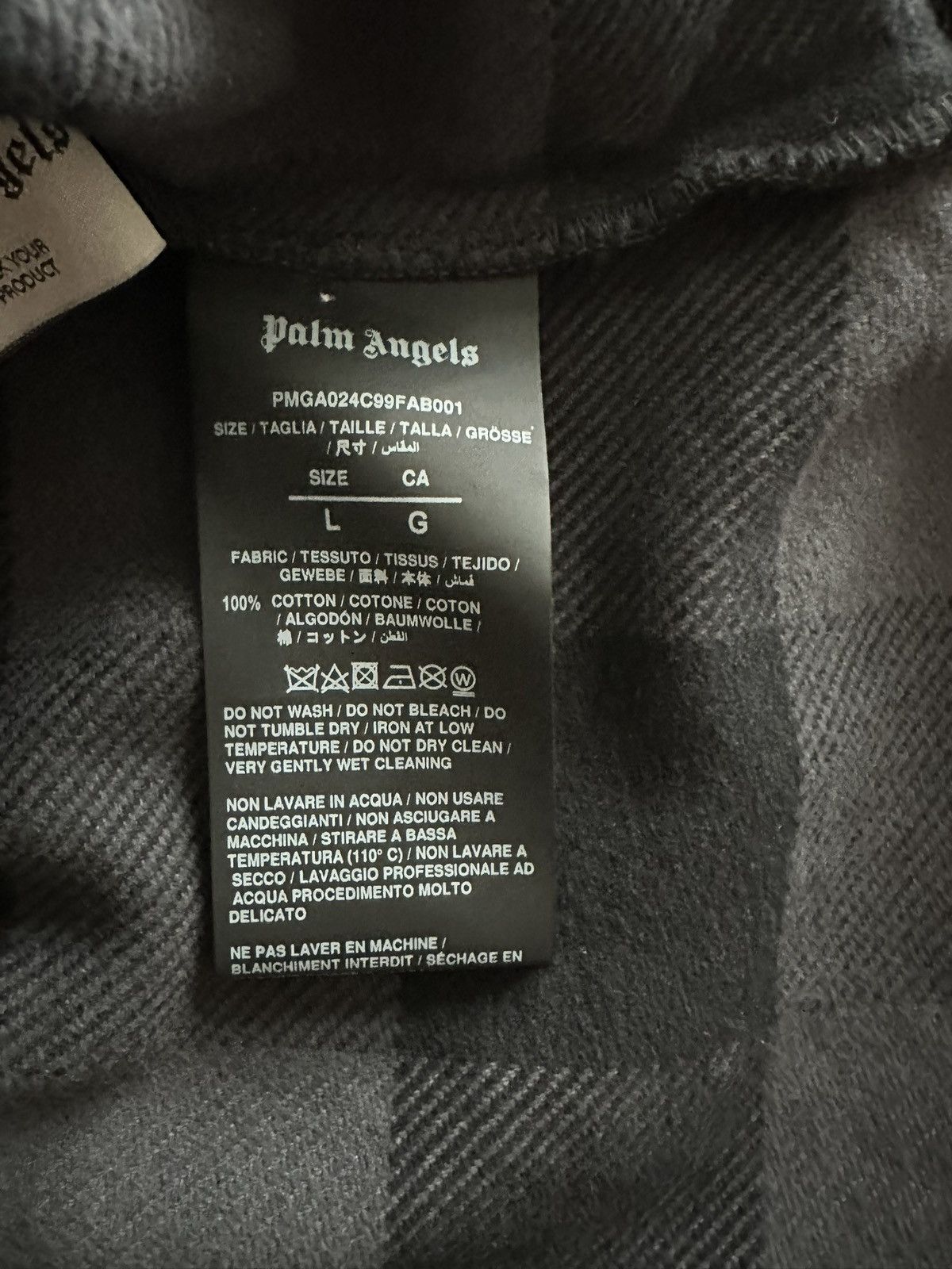 Palm Angels Palm Angels Back Logo Flannel Shirt Size US L / EU 52-54 / 3 - 5 Thumbnail