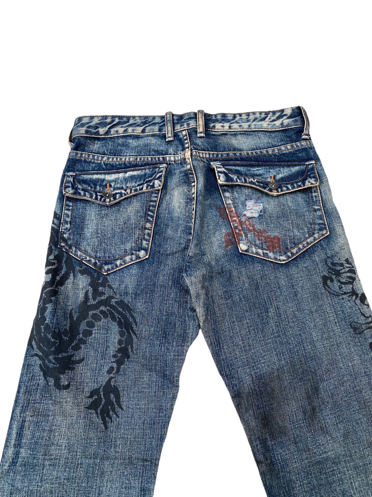Japanese Brand Vintage Semantic Design Distressed Flare Pant Size US 32 / EU 48 - 6 Thumbnail