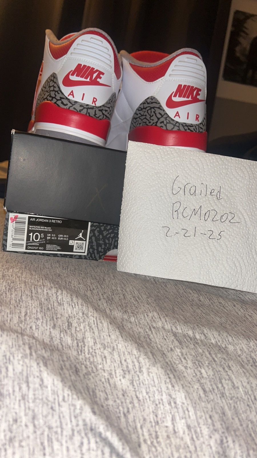 Jordan Brand × Nike Jordan Fire Red 3s Size US 10.5 / EU 43-44 - 5 Thumbnail