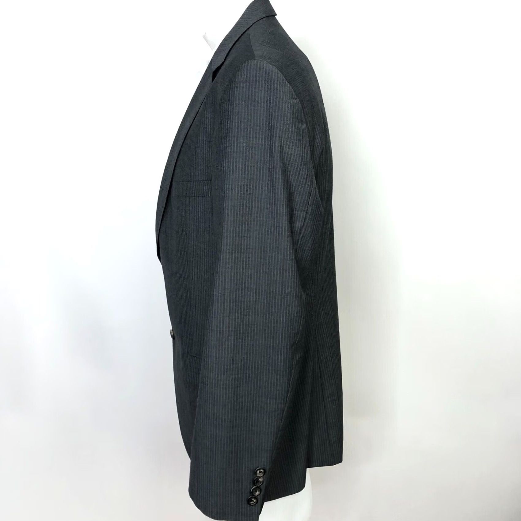 Hugo Boss Hugo Boss 42L Paolini Movio Sport Coat - Gray - Striped - One Piece Size US S / EU 44-46 / 1 - 4 Thumbnail