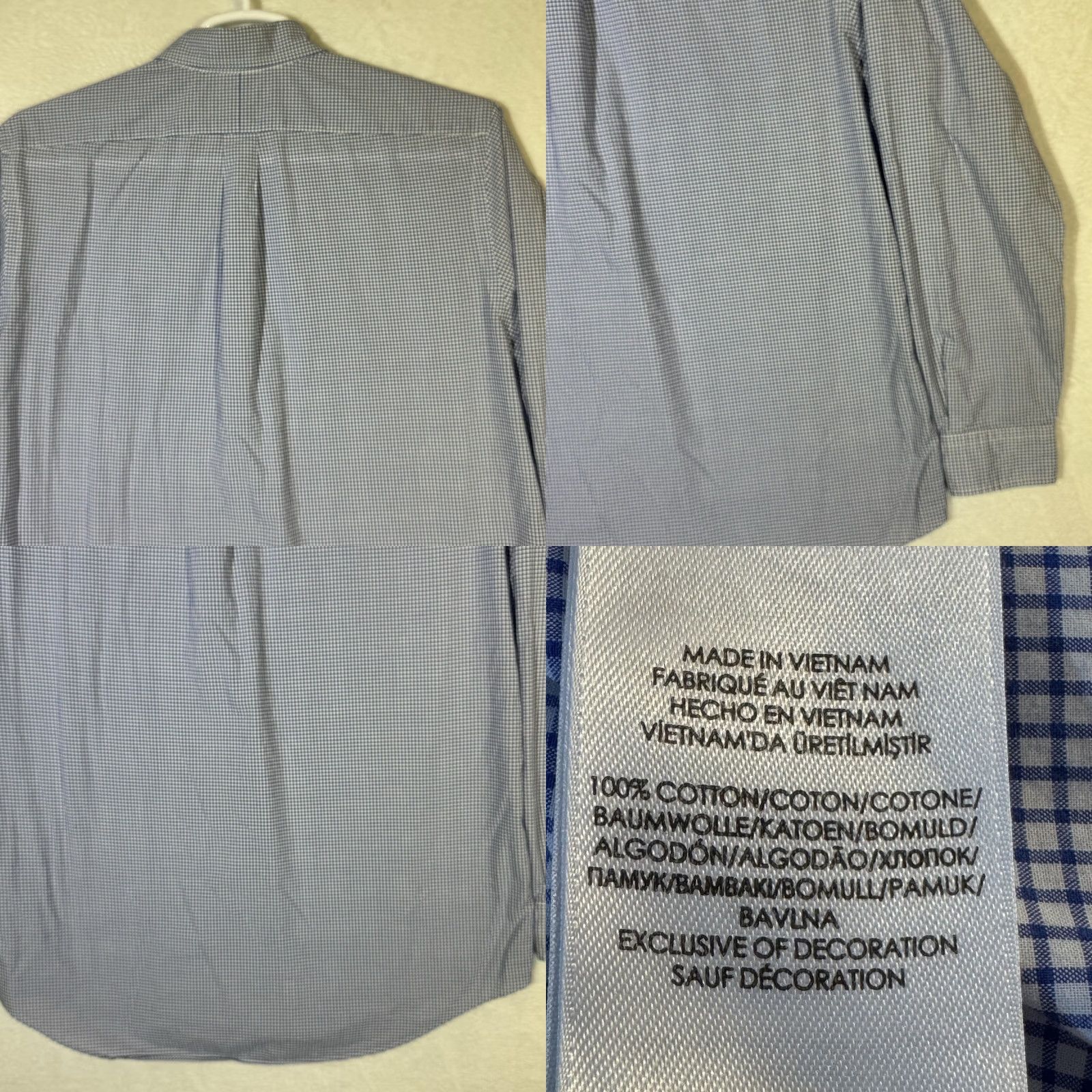 Ralph Lauren Ralph Lauren Shirt Mens XL Blue White Gingham Button Down Long Sleeve Stretch Size US L / EU 52-54 / 3 - 9 Thumbnail