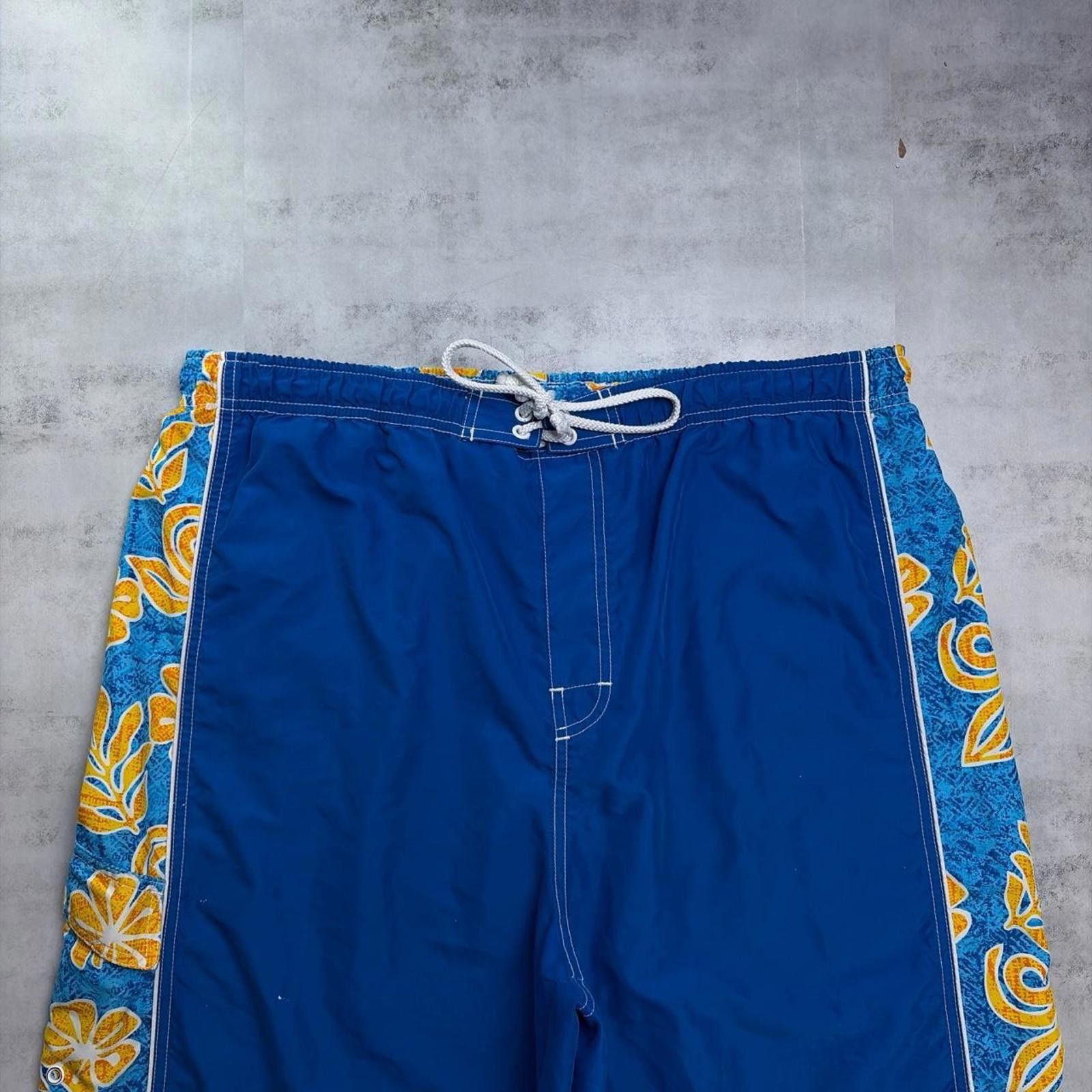 Ocean Pacific Vintage Blue Ocean Pacific Surf Floral Baggy Board Shorts Size US 36 / EU 52 - 2 Thumbnail