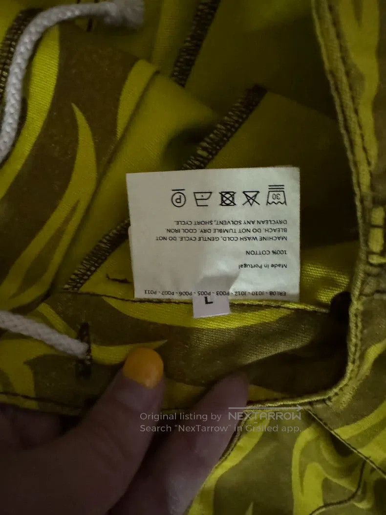 ERL ERL size L Yellow Camouflage Printed Work Pants Size 23" - 3 Thumbnail