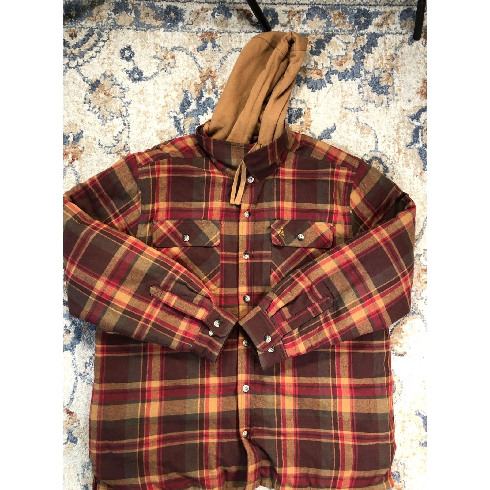 Vintage Legendary Whitetails Jacket Mens 2XL Brown Plaid Flannel Hooded Lined Outdoor Style Parka Jacket Size US XXL / EU 58 / 5 - 2 Thumbnail