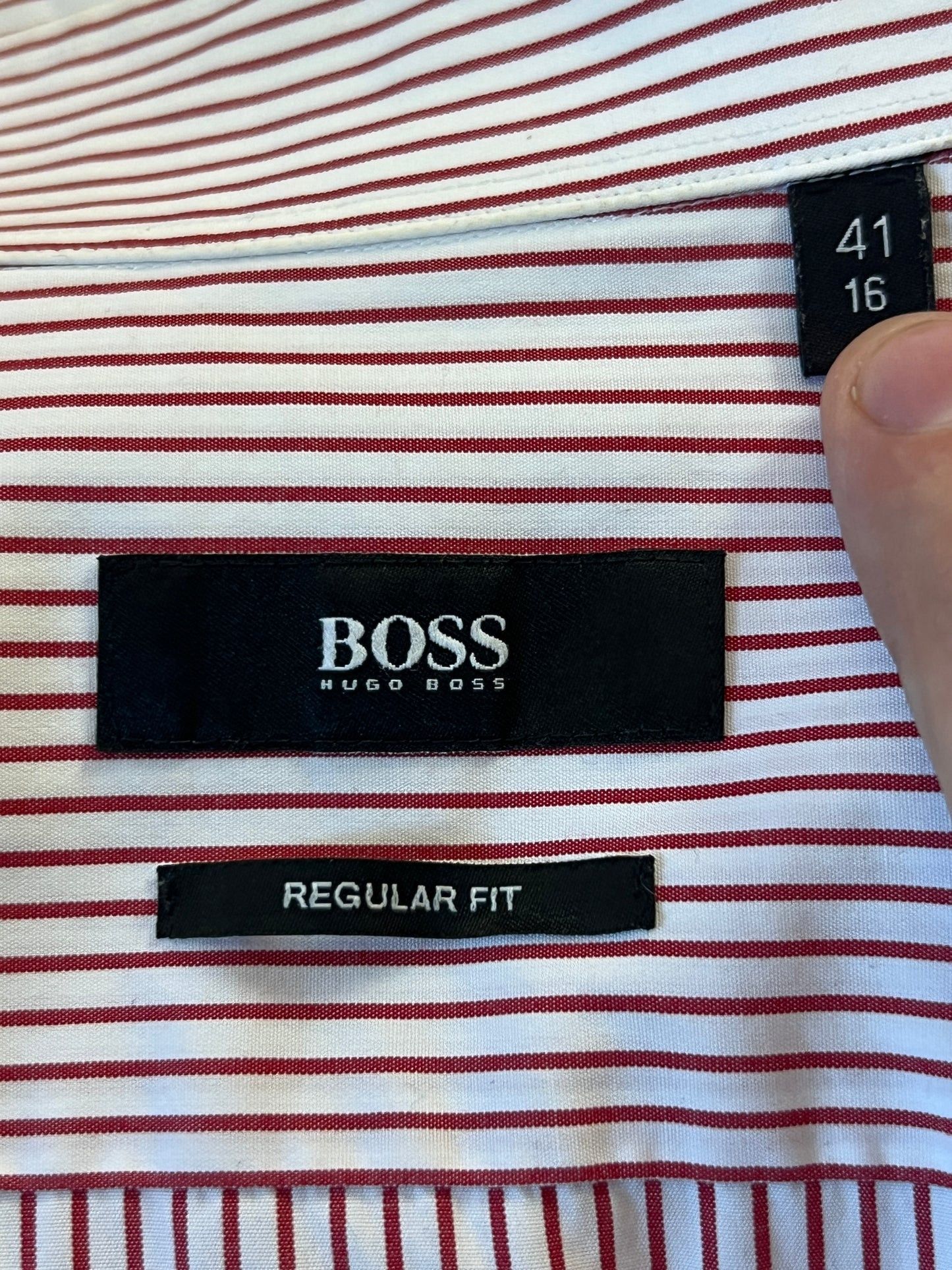 Hugo Boss × Vintage Boss Hugo Boss Vintage Men's Striped Shirt - M Size US M / EU 48-50 / 2 - 5 Thumbnail