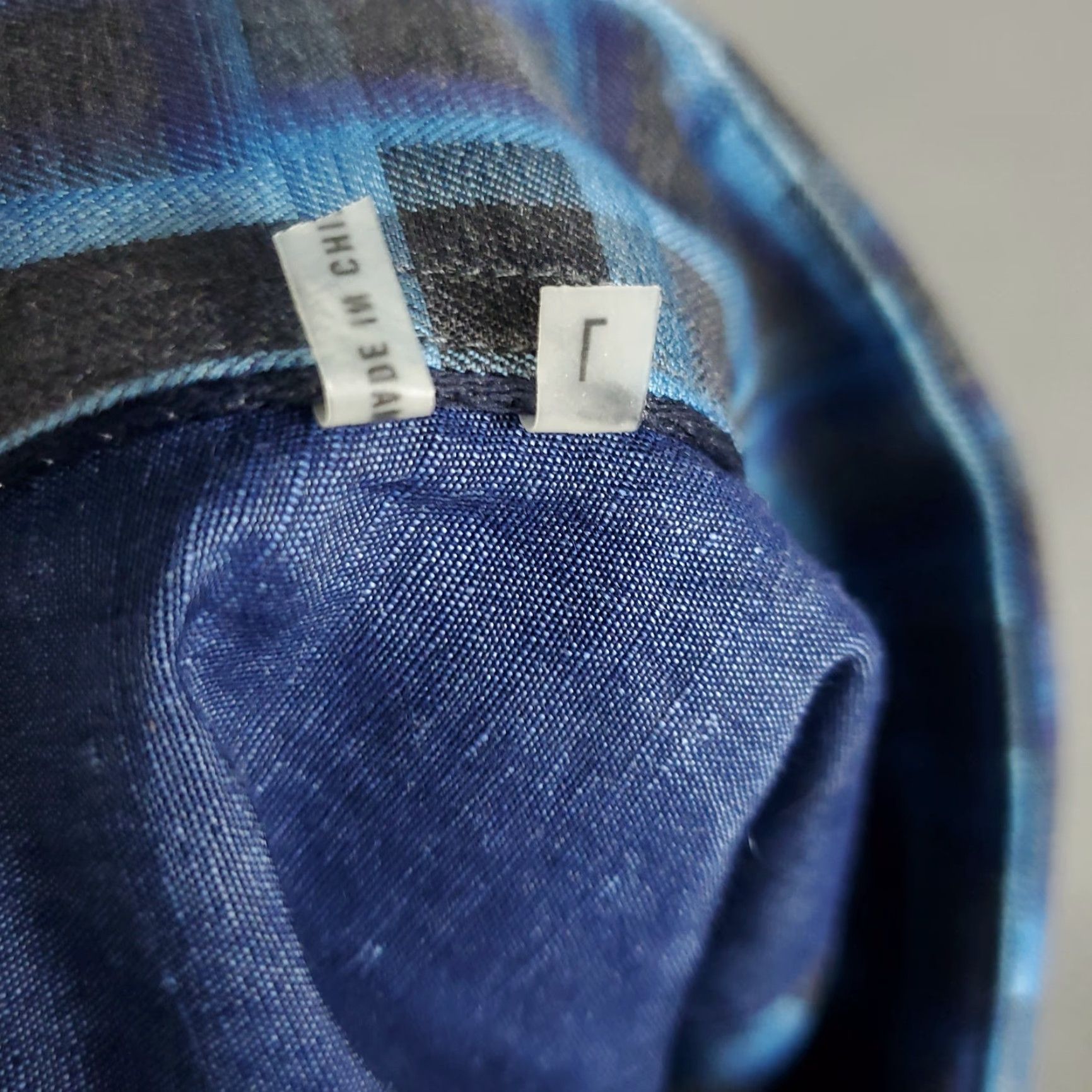 BUGATCHI Bugatchi Uomo Shirt Mens Large Blue Gray Plaid Classic Fit Button Up Long Sleeve Size US L / EU 52-54 / 3 - 7 Thumbnail