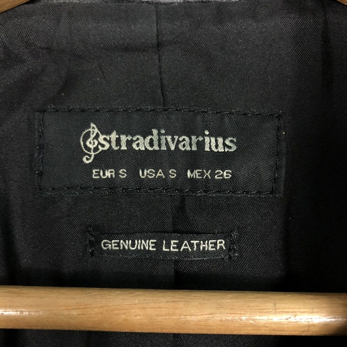 Japanese Brand 🔥VINTAGE BIKER LEATHER JACKET DOUBLE COLLAR STRADIVARIUS Size US S / EU 44-46 / 1 - 20 Thumbnail