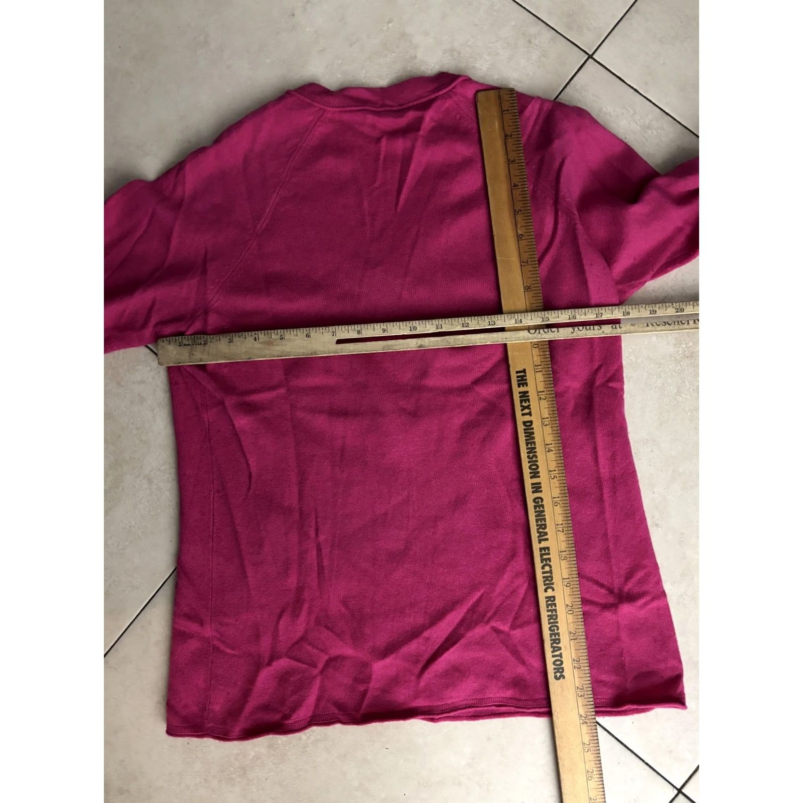 Vintage Magaschoni Cashmere Sweater Womens Small Pink V Neck Pullover Knit Long Sleeve Size S / US 4 / IT 40 - 5 Thumbnail