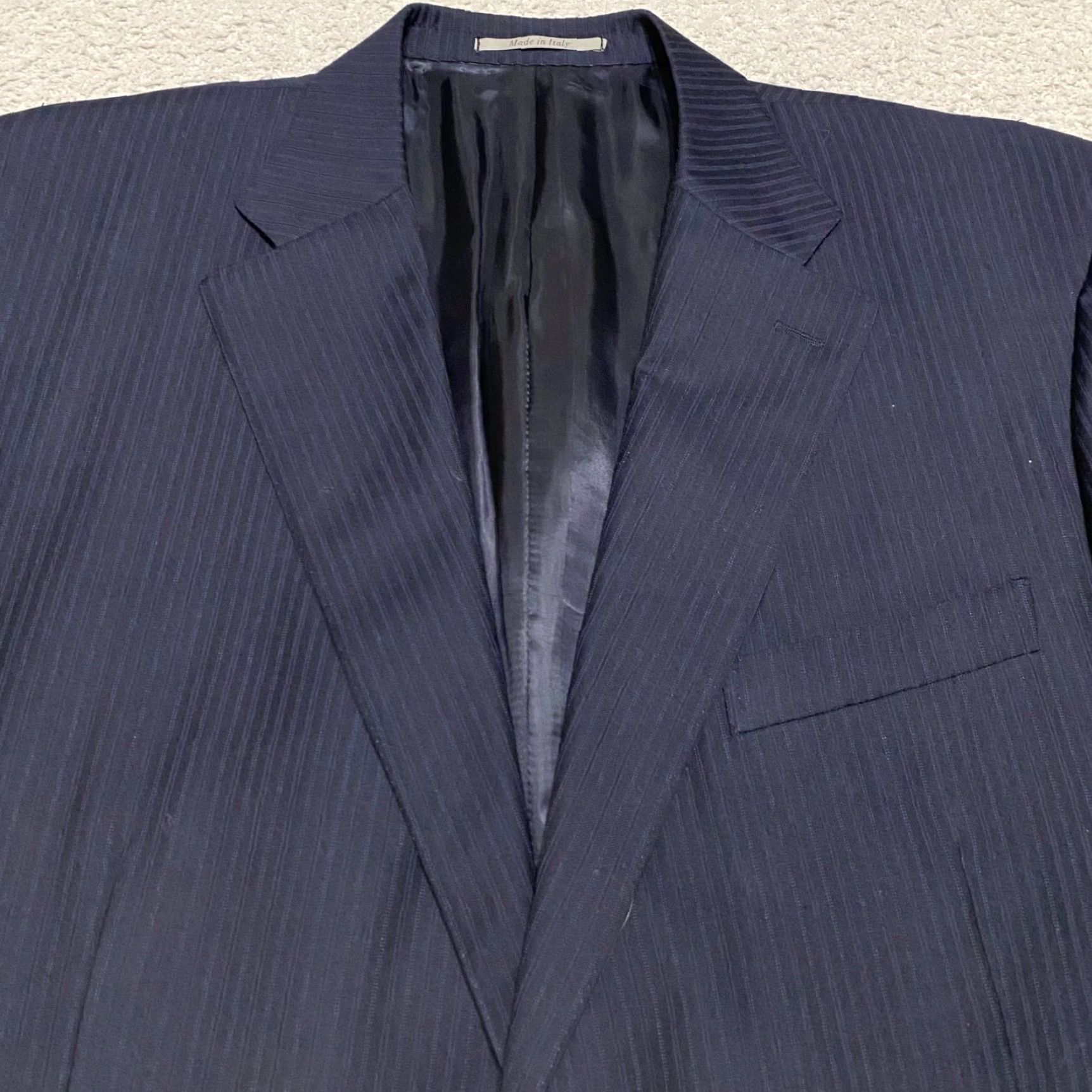 Canali Canali Blazer Blue Striped 2/2 Button Wool 48 Regular Mens Vintage? Size 48R - 5 Thumbnail