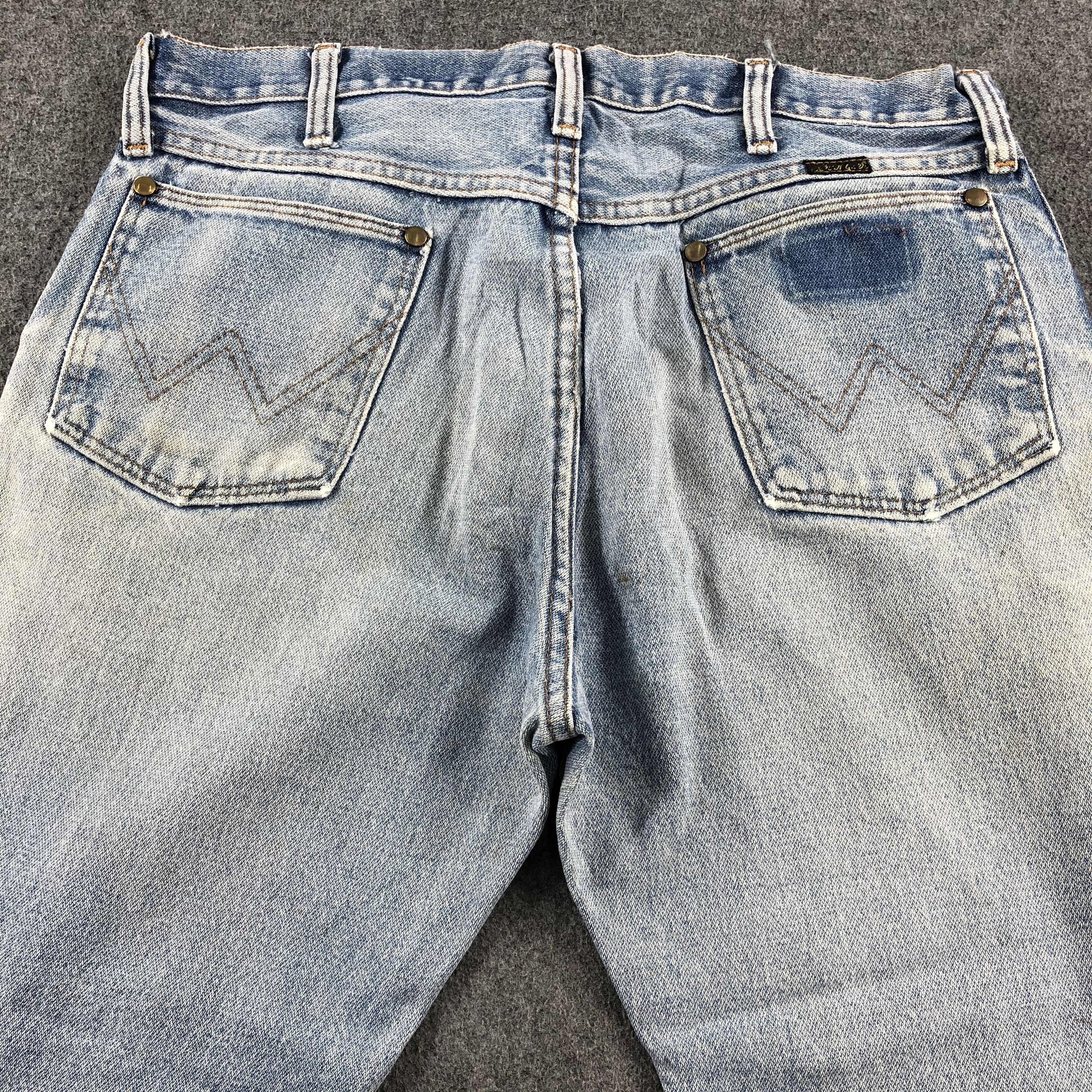 Vintage 80s Vintage Blue Wash Wrangler Jeans-J2315 Size US 33 - 4 Thumbnail