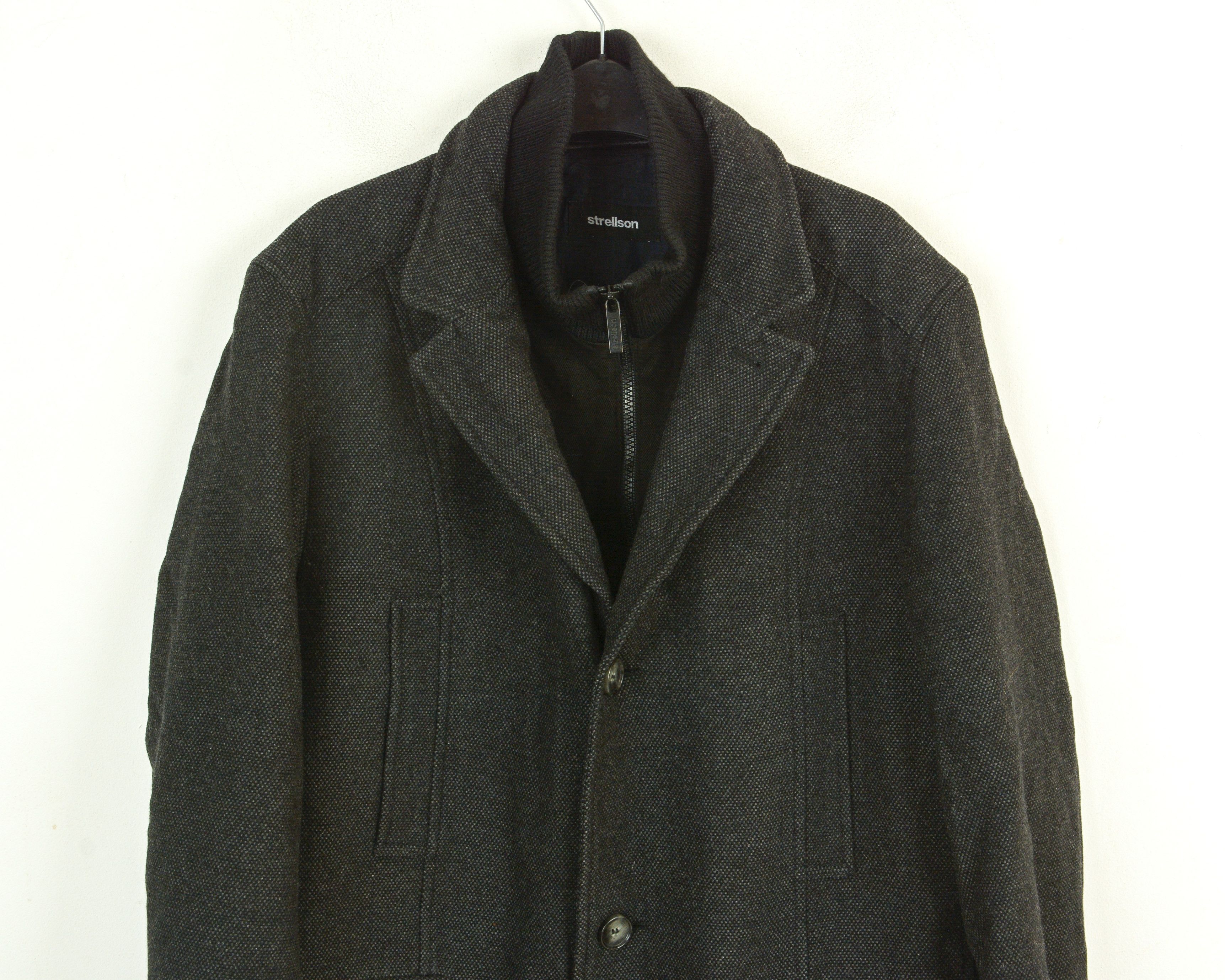 Strellson Cassius Men UK 40 US Jacket Car Over Coat EU 50 Wool DE Size US M / EU 48-50 / 2 - 5 Thumbnail
