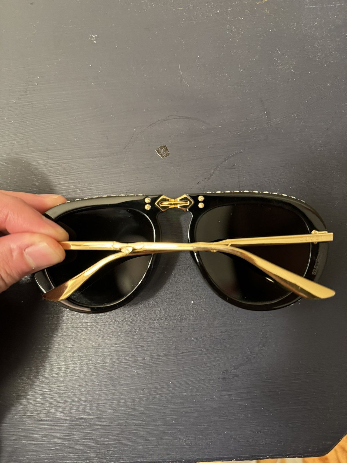 Gucci Gucci Crystal Aviators Size ONE SIZE - 9 Thumbnail
