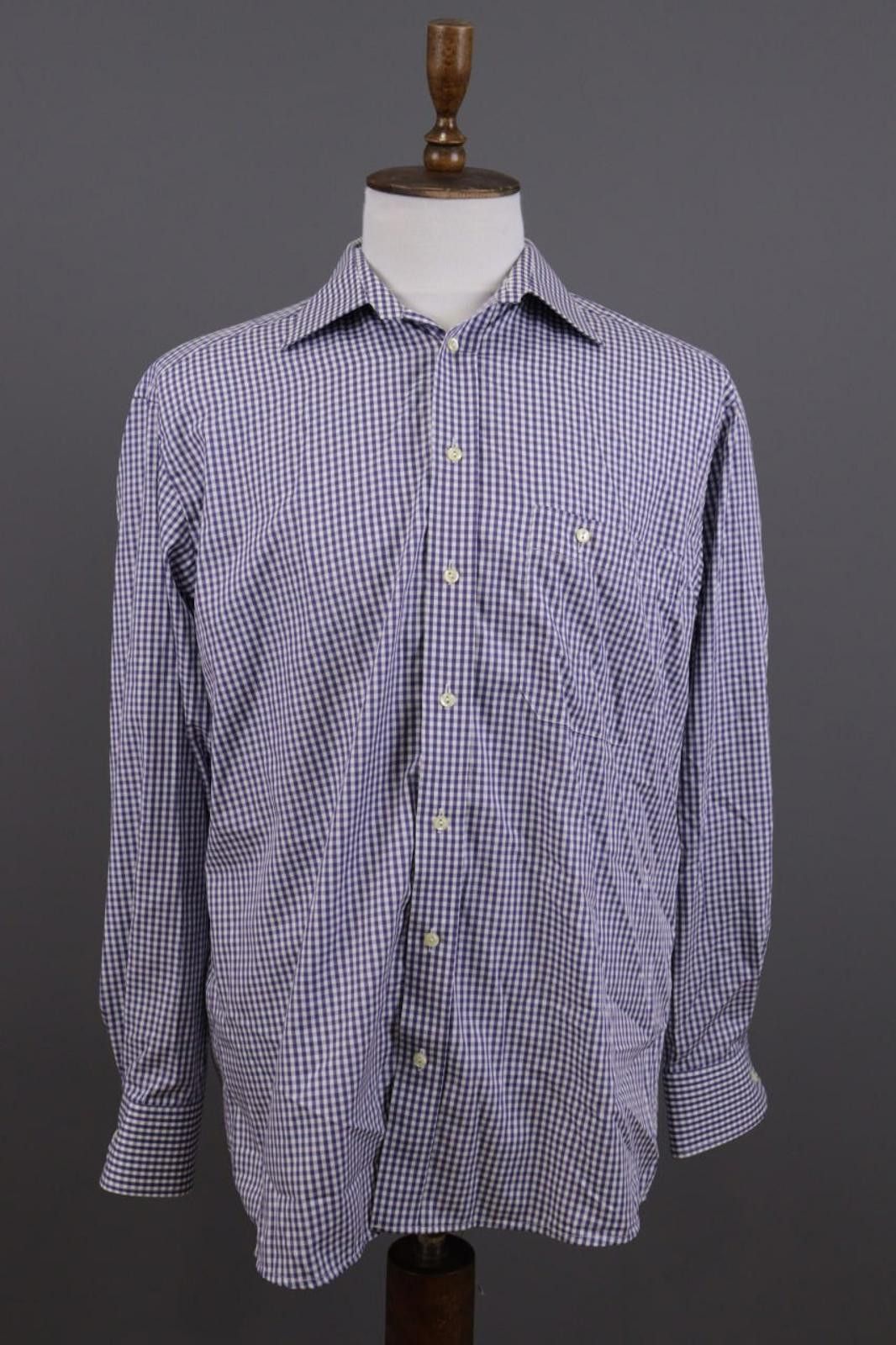 Eton Vintage Eton Sweden Blue Check Button Down Shirt Size 16 41 Size US M / EU 48-50 / 2 - 5 Thumbnail