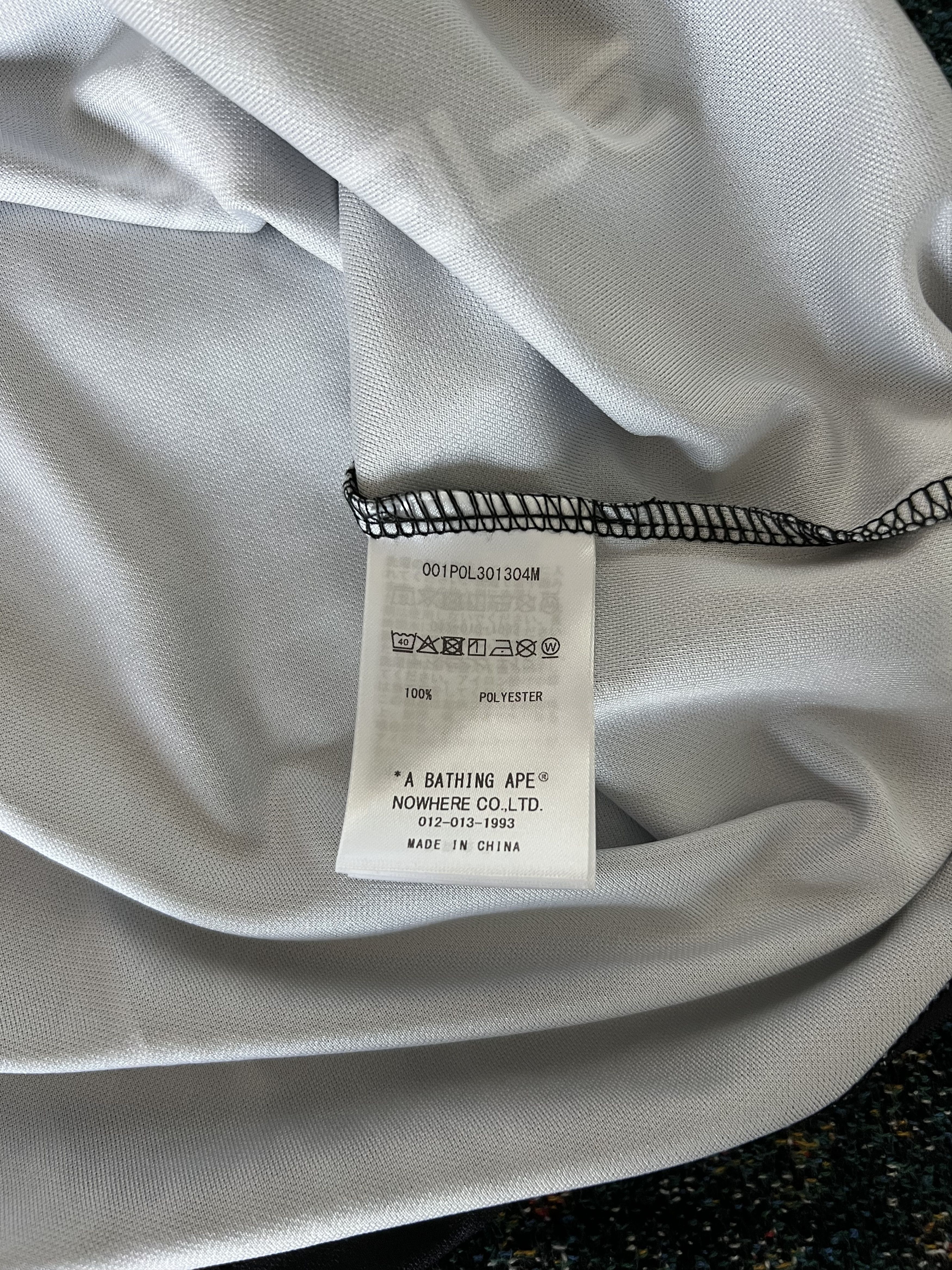 Bape Bape Flame Pattern Overall Half Zip Polo Jersey in Black Size US L / EU 52-54 / 3 - 10 Thumbnail