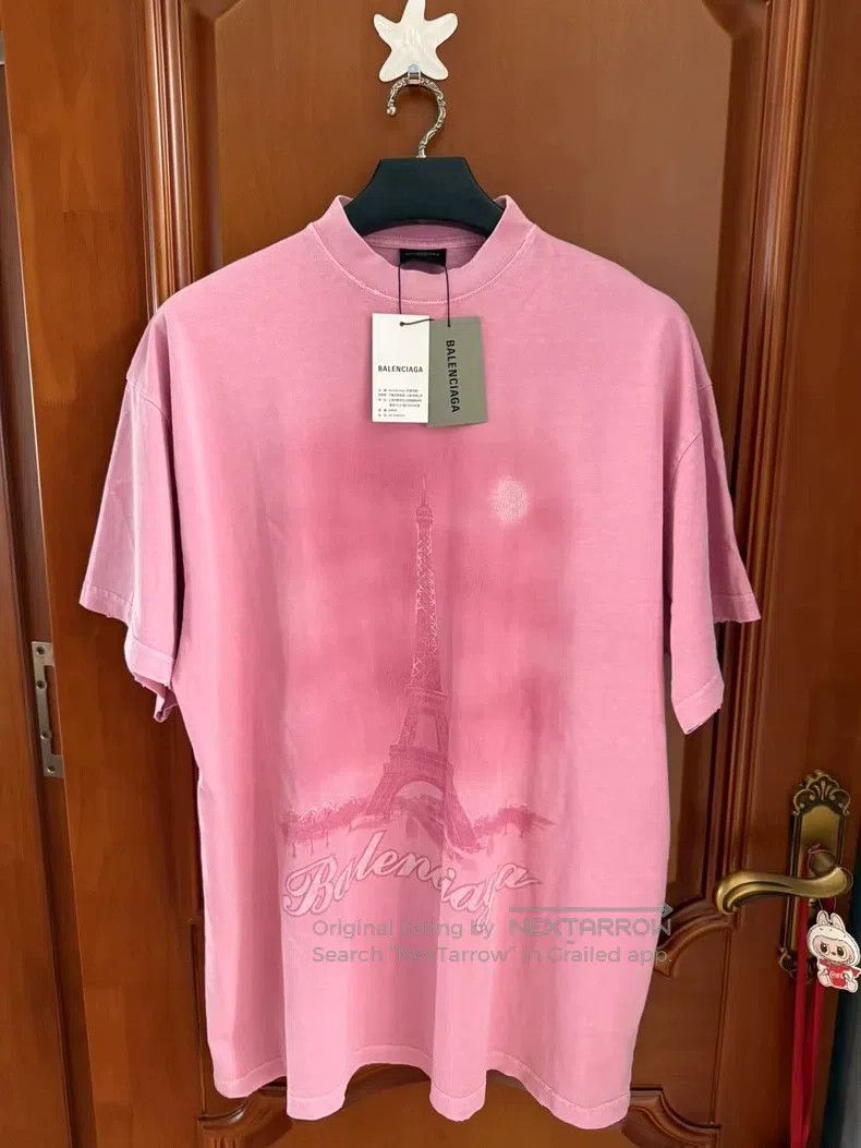 Balenciaga Balenciaga Pink Eiffel Tower short-sleeve Size US M / EU 48-50 / 2 - 1 Thumbnail