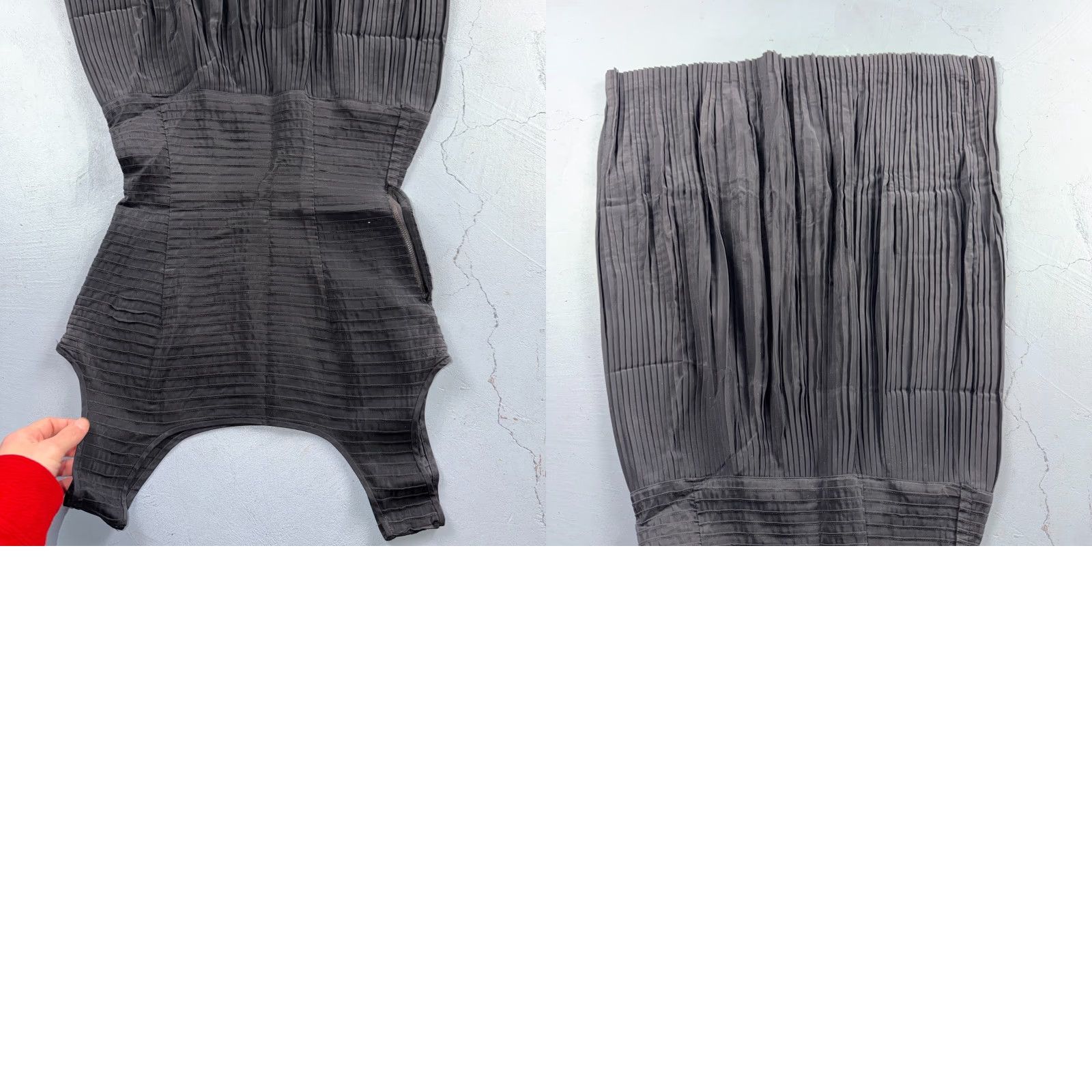 Vintage 1950s Koret of California Midi Dress Womens Rockabilly Black Flare Textured Size S / US 4 / IT 40 - 9 Thumbnail