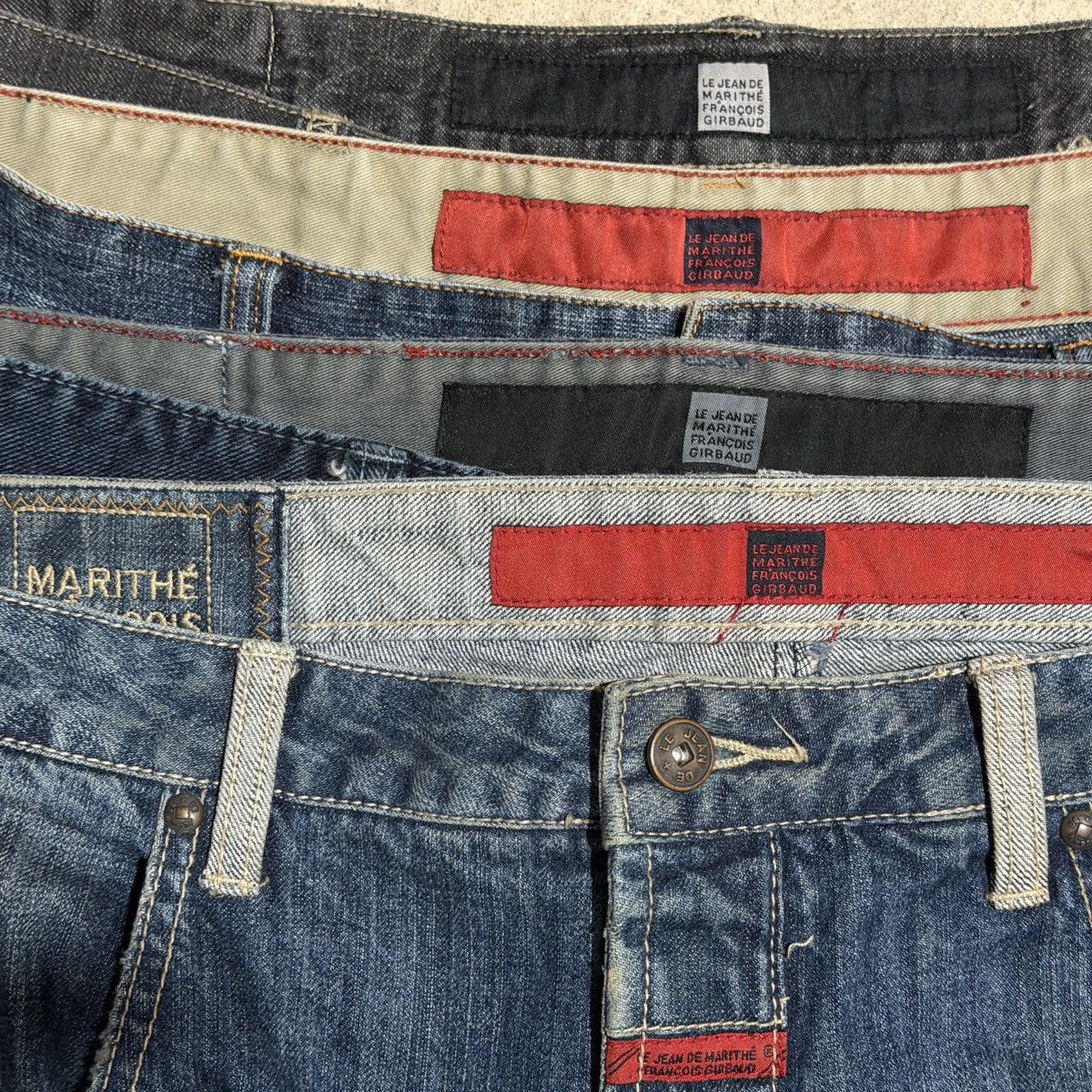 Marithe + Francois Girbaud Four pair bundle of Marithé + François Girbaud denim jeans Size US 38 / EU 54 - 1 Thumbnail
