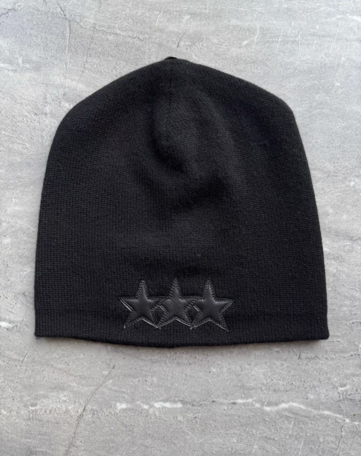 Chrome Hearts Chrome Hearts Star Leather Patch Cashmere Beanie Size ONE SIZE - 1 Thumbnail