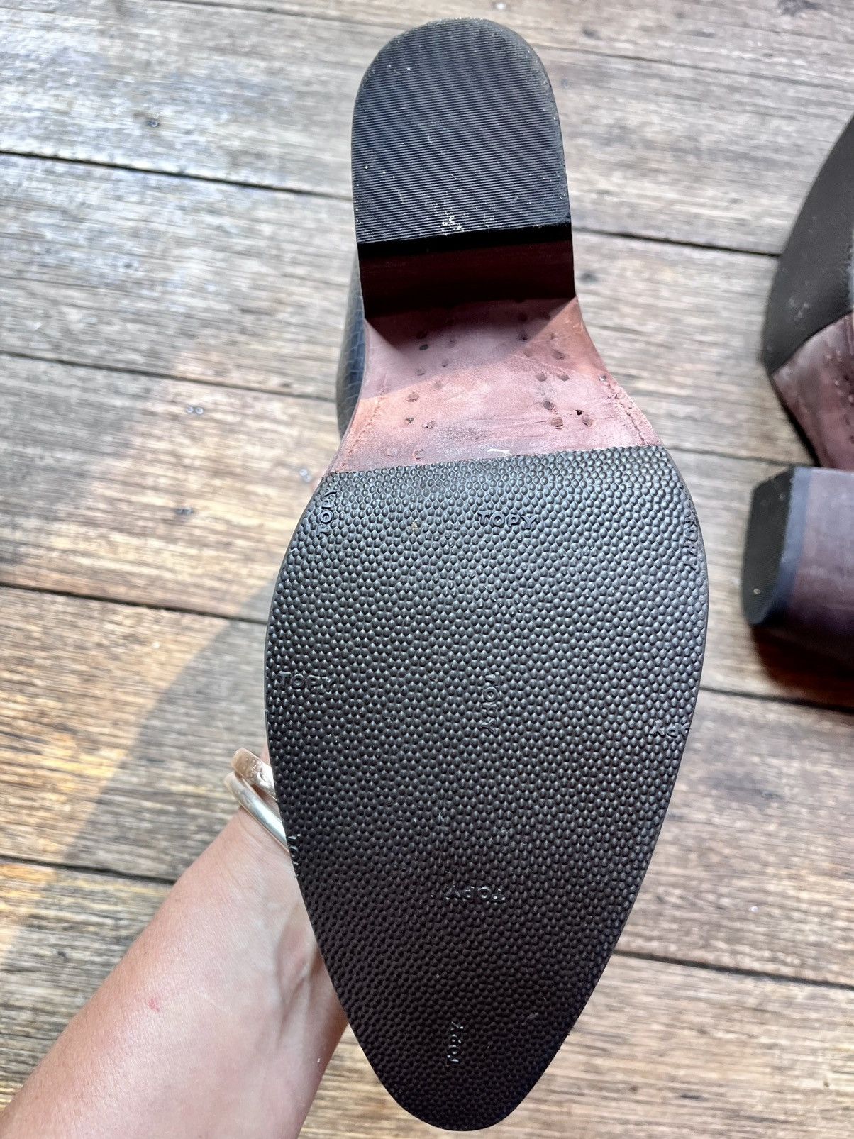 FREEBIRD Freebird by Steven Croc Embossed Western Chelsea Boots Black Size US 8.5 / IT 38.5 - 5 Thumbnail