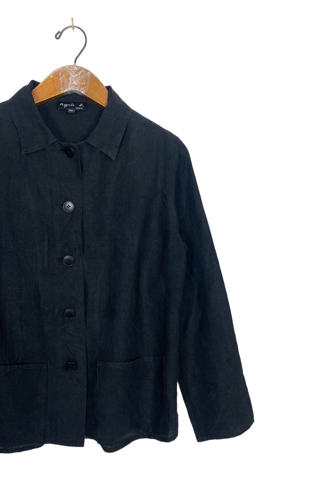 agnes b. Rare‼️ Vintage Agnes B Linen Chore Shirt Made in Japan Size M / US 6-8 / IT 42-44 - 2 Thumbnail