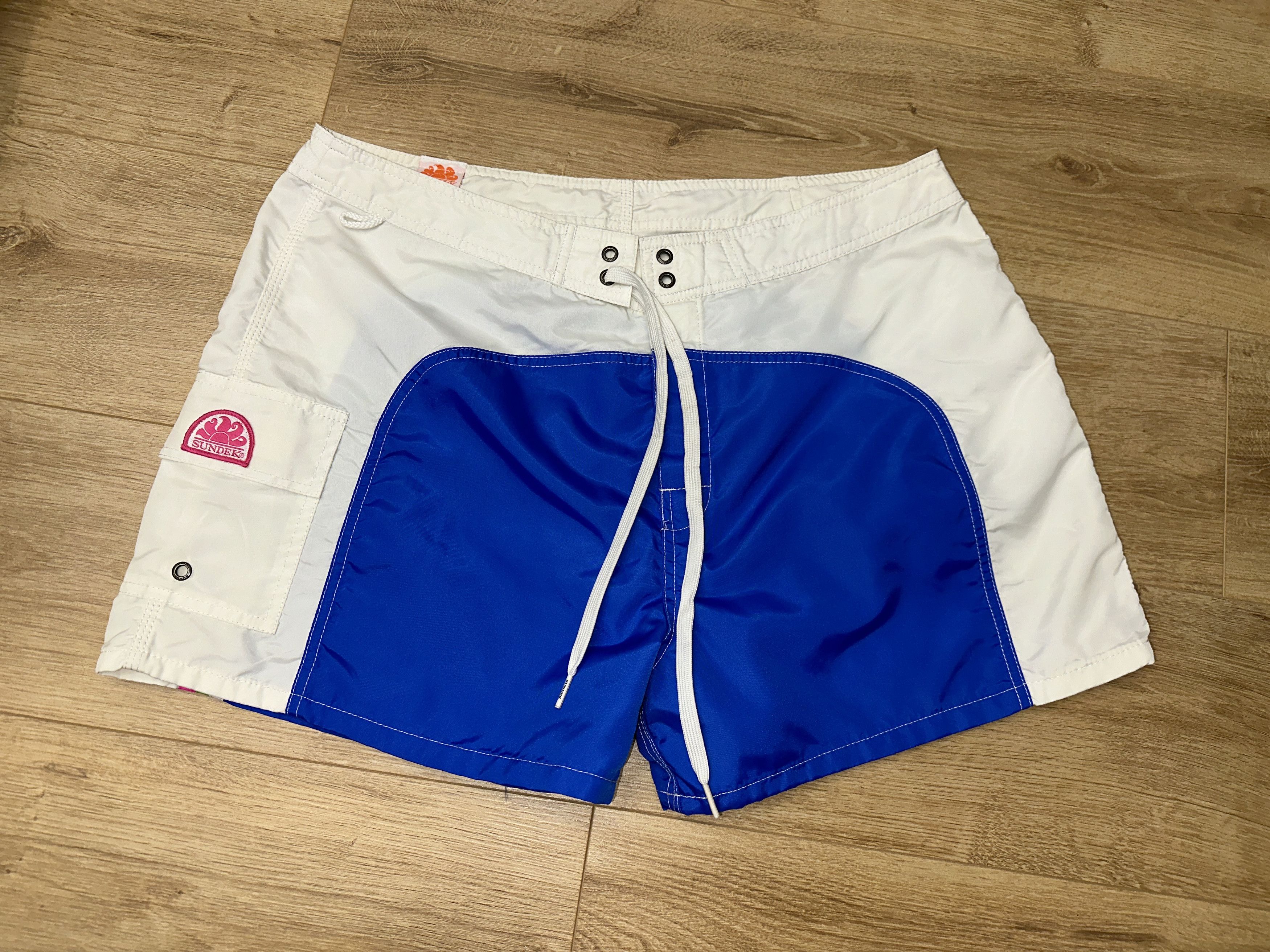 Sundek Double Color Sundek Swim Shorts Size 38 Curved Panel Trim Size US 38 / EU 54 - 4 Thumbnail