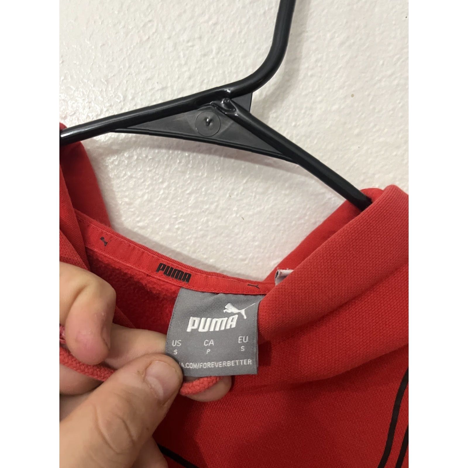 Puma Puma Hoodie Pullover Mens S Red Logo Front Kangaroo Pocket Front Size US S / EU 44-46 / 1 - 3 Thumbnail