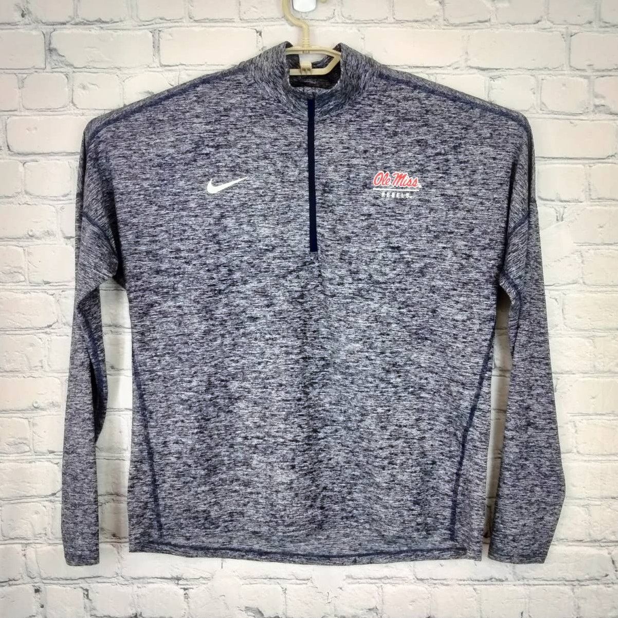 Nike Nike Dri-Fit Ole Miss Rebels Womans Lg 1/4 Zip Shirt Size L / US 10 / IT 46 - 1 Thumbnail
