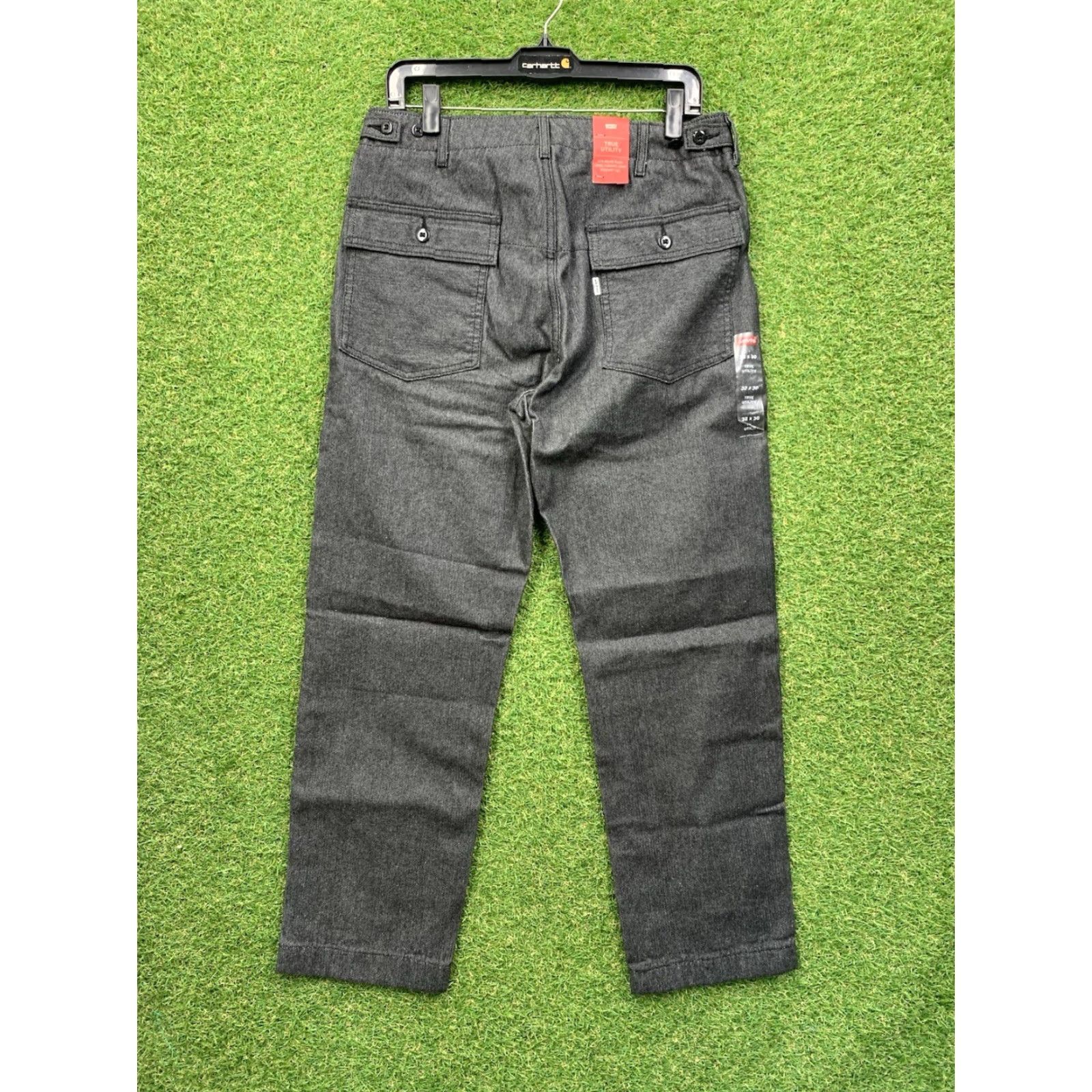 Levi's VINTAGE Levis True Utility Pants Mens 32x30 Dad Military Straight Adjustable Waist NWT Size US 32 / EU 48 - 2 Thumbnail