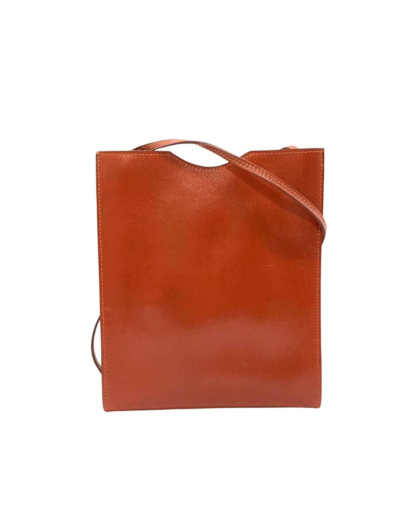 image of Hermes Luxury Brown Leather Shoulder Bag, Women's