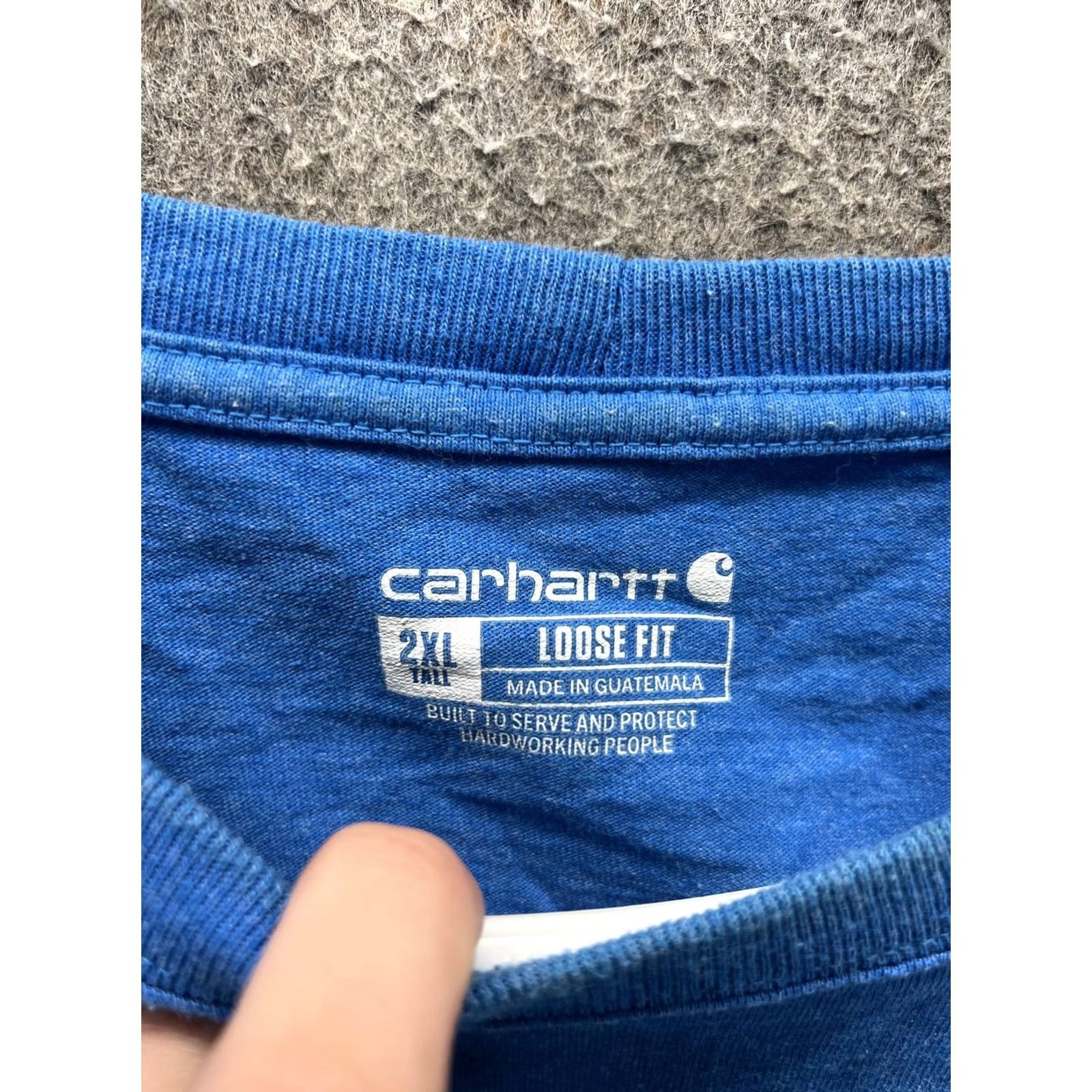 Carhartt Carhartt Shirt Mens 2XLT Blue K87 Pocket Tee Loose Fit Workwear Tagless Short Sleeve Casual Shirt Mens Boys Womens Size US XXL / EU 58 / 5 - 4 Thumbnail