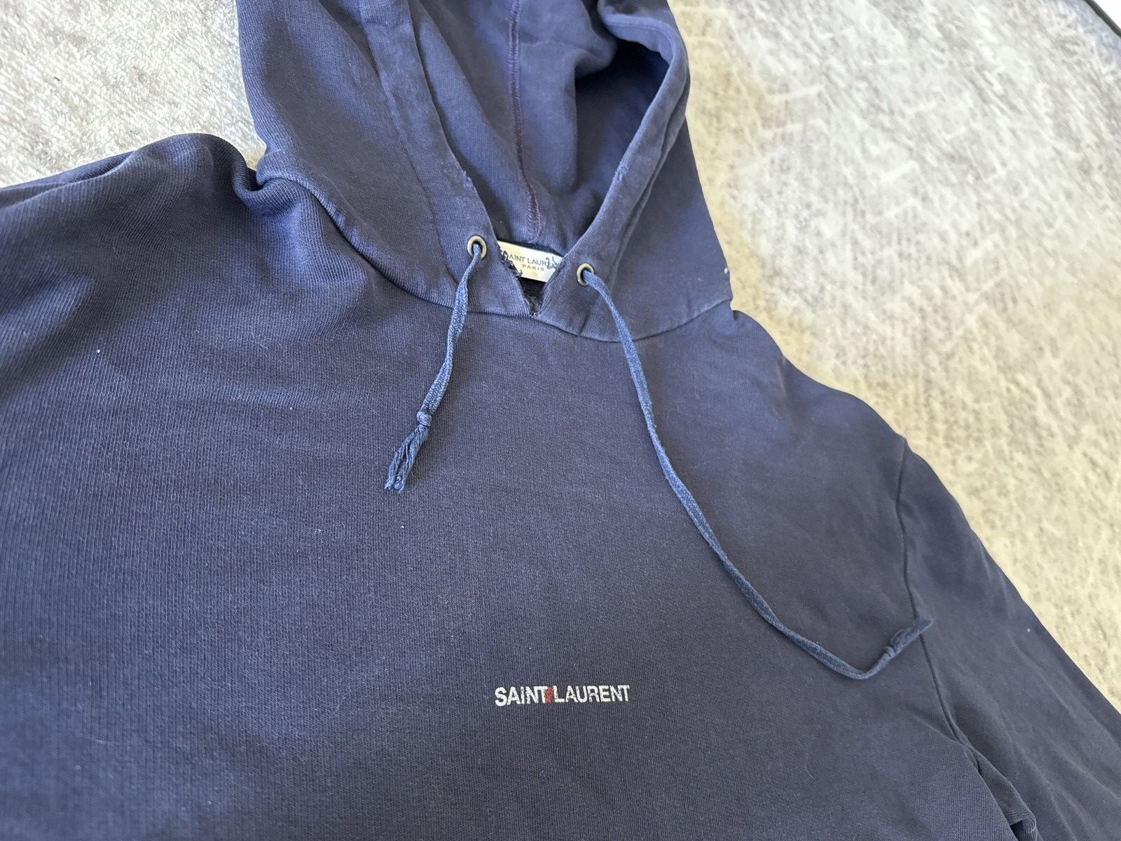Saint Laurent Paris RARE Navy Saint Laurent Paris Hoodie M SLP Size US M / EU 48-50 / 2 - 3 Thumbnail