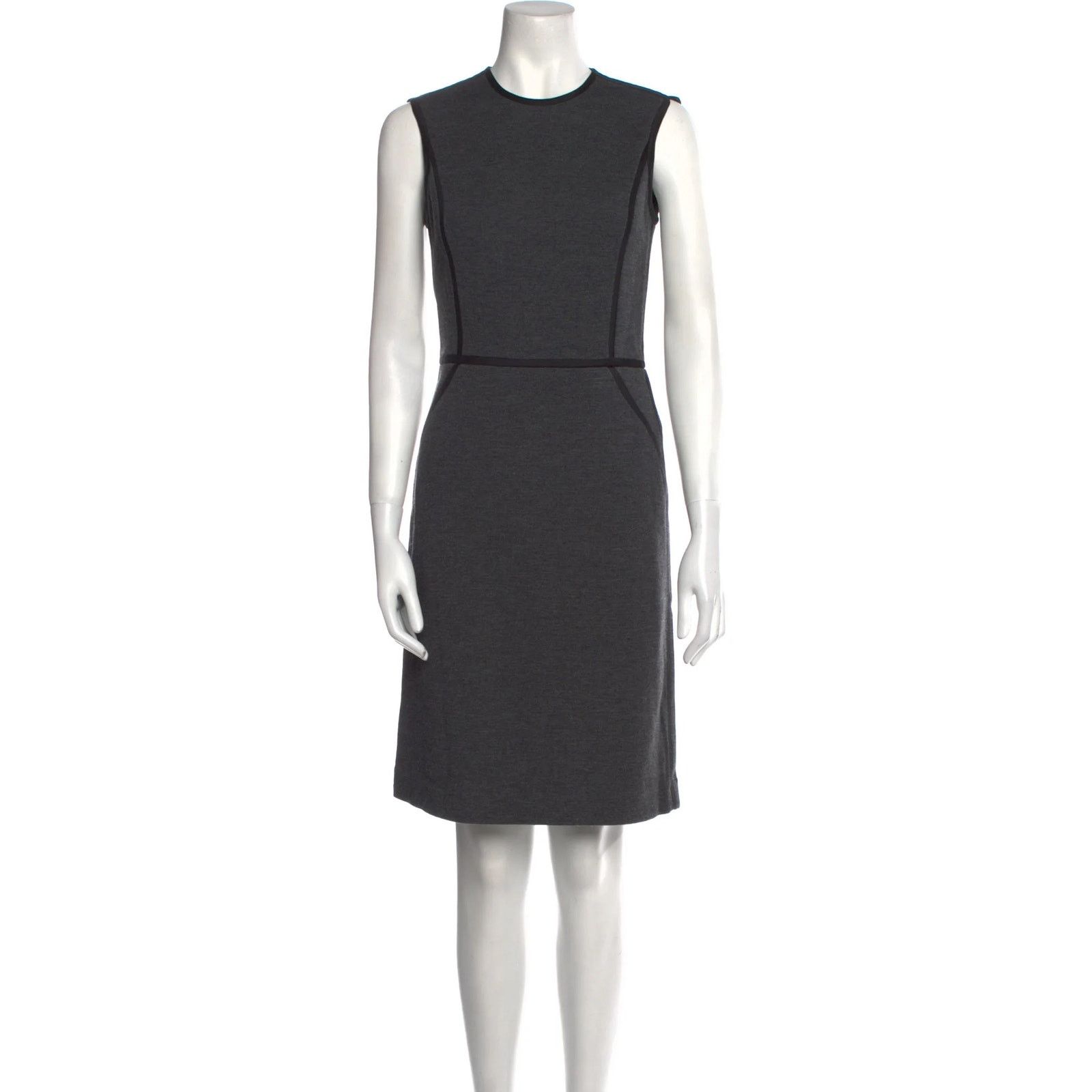 Tory Burch Tory Burch Marcia Wool Sleeveless Dark Gray Work Dress XS Size XS / US 0-2 / IT 36-38 - 1 Thumbnail