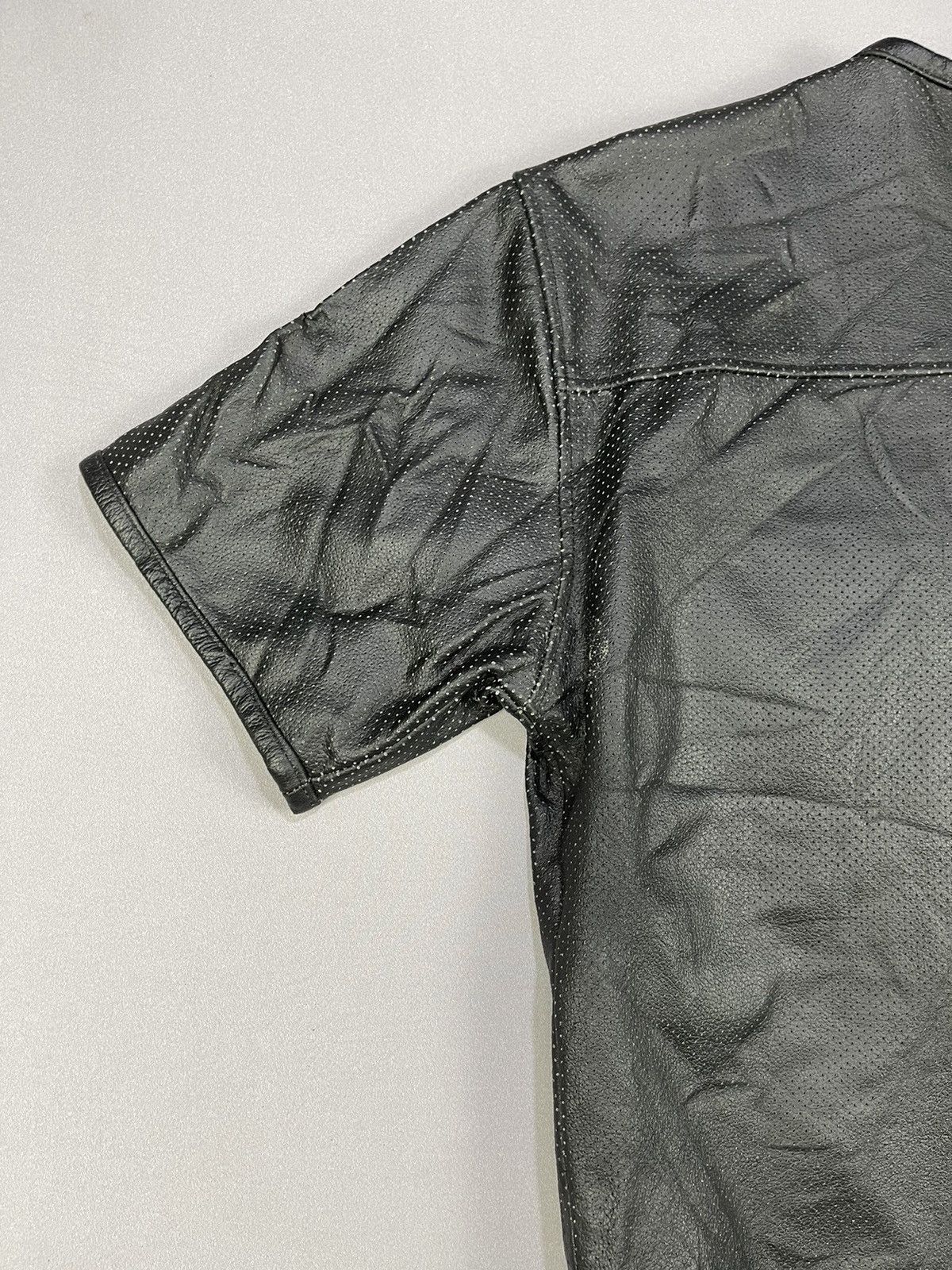 Genuine Leather Vintage GENUINE LEATHER Spotted Holed Lined Leather Size US M / EU 48-50 / 2 - 5 Thumbnail