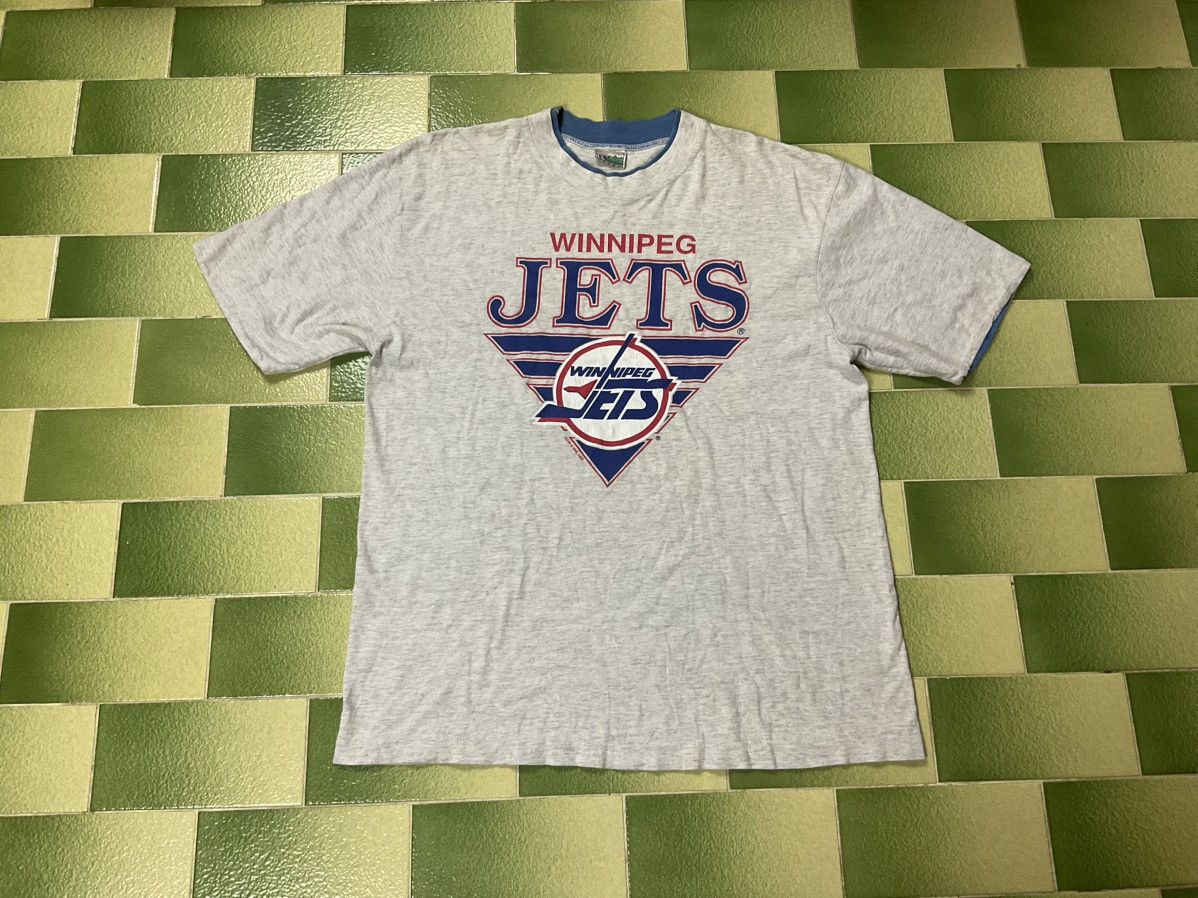 NHL Vintage 90s NHL 1992 Winnipeg Jets T-Shirt Single Stitch Size US L / EU 52-54 / 3 - 1 Thumbnail
