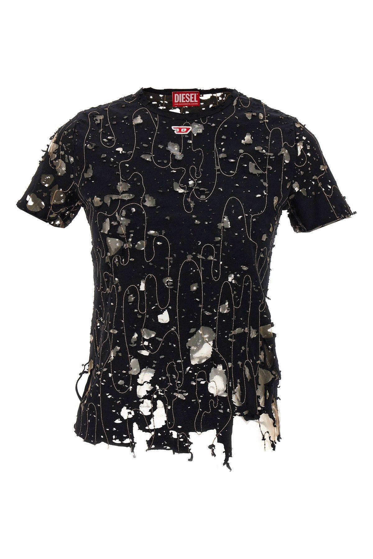 image of Diesel 't-Uncyna' T-Shirt in Black, Women's (Size Small)