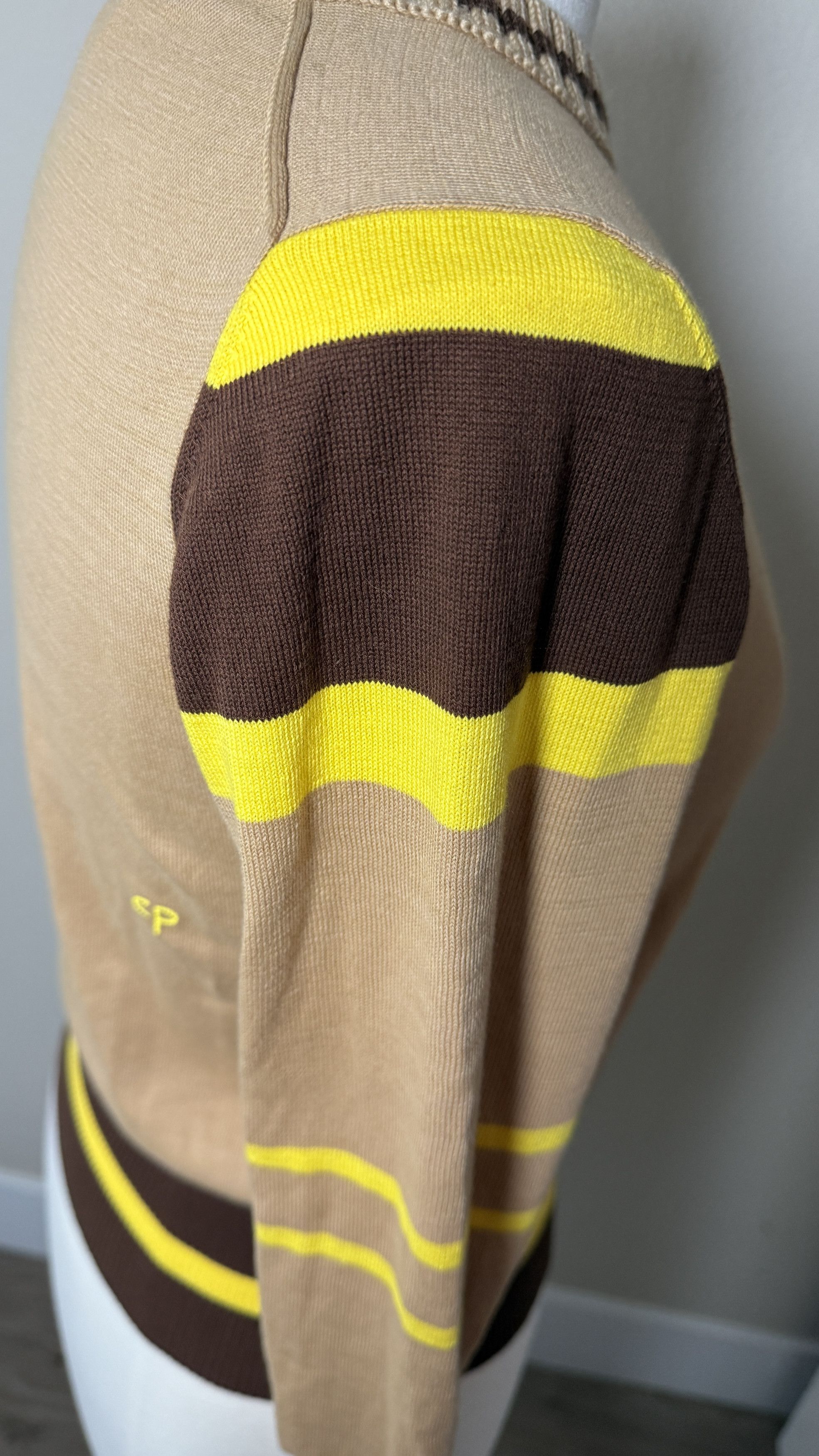 CHINTI & PARKER Chinti & Parker Varsity Stripe Cotton Knit Sweater (S) Size S / US 4 / IT 40 - 6 Thumbnail