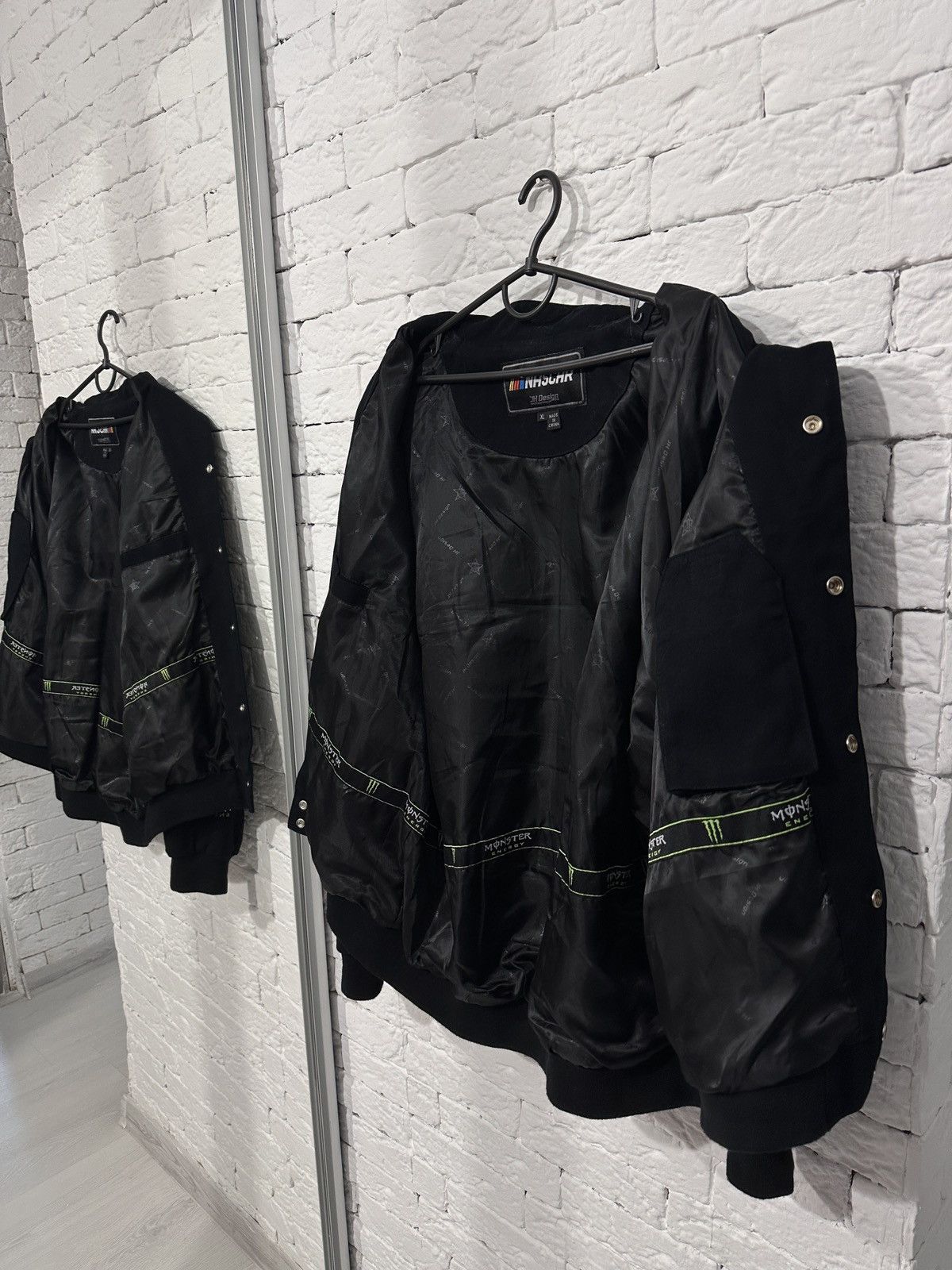 JH Design NASCAR Monster Energy Racing Jacket Black Size XL