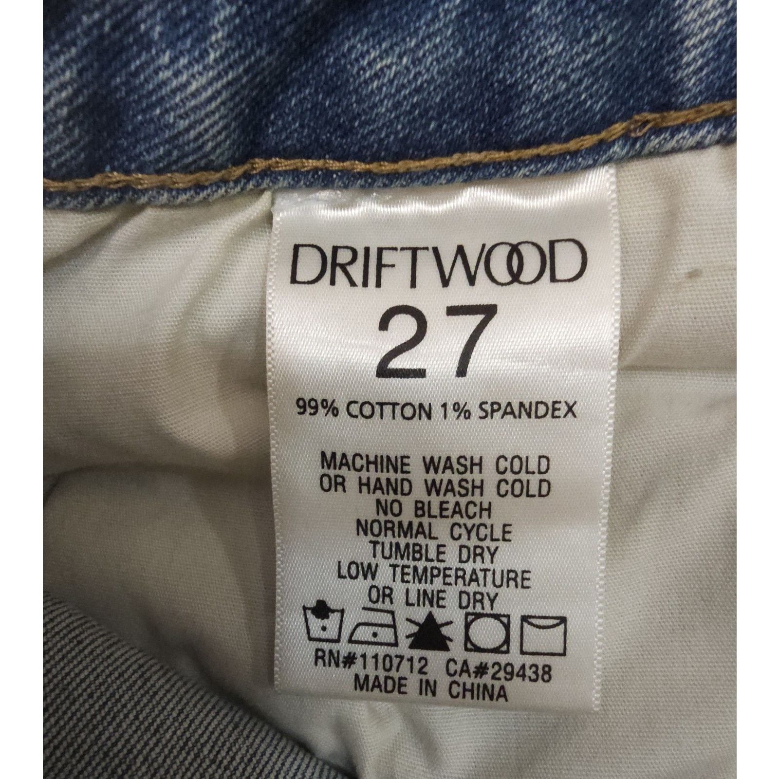 Other DRIFTWOOD Jeans Womens Size 27 Kelly Blue 28×32 Size 27" / US 4 / IT 40 - 6 Thumbnail