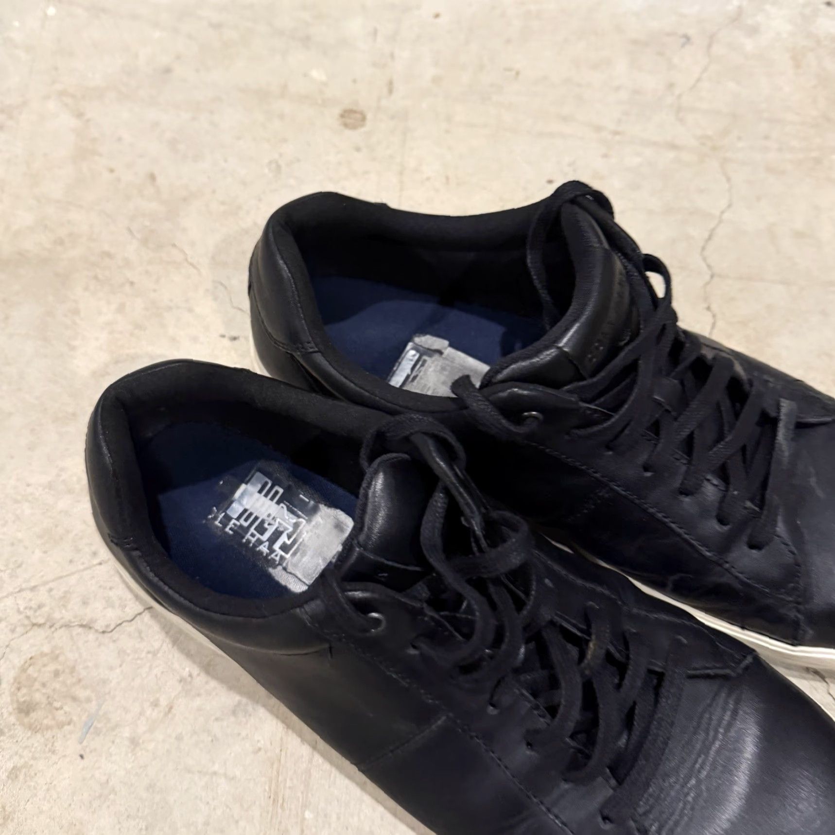 Cole Haan Cole Haan Reagan Shoes Mens 11.5 M Black Leather Low Top Lace Up Casual Sneakers Size US L / EU 52-54 / 3 - 3 Thumbnail