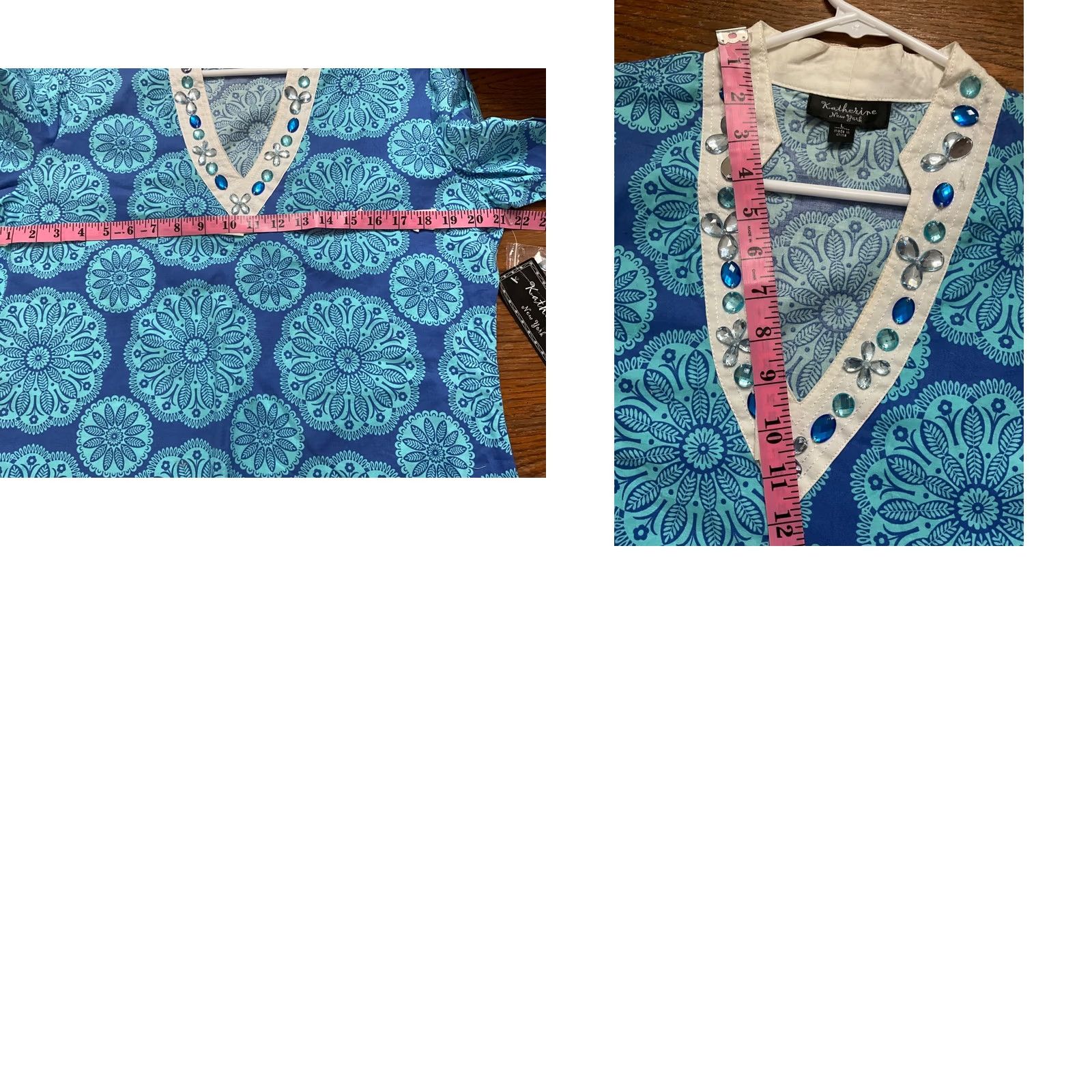 Sea New York KATHERINE NEW YORK WOMENS TOP Blouse V-Neck 3/4 Sleeve Multicolor Pullover L NWT Size L / US 10 / IT 46 - 8 Thumbnail