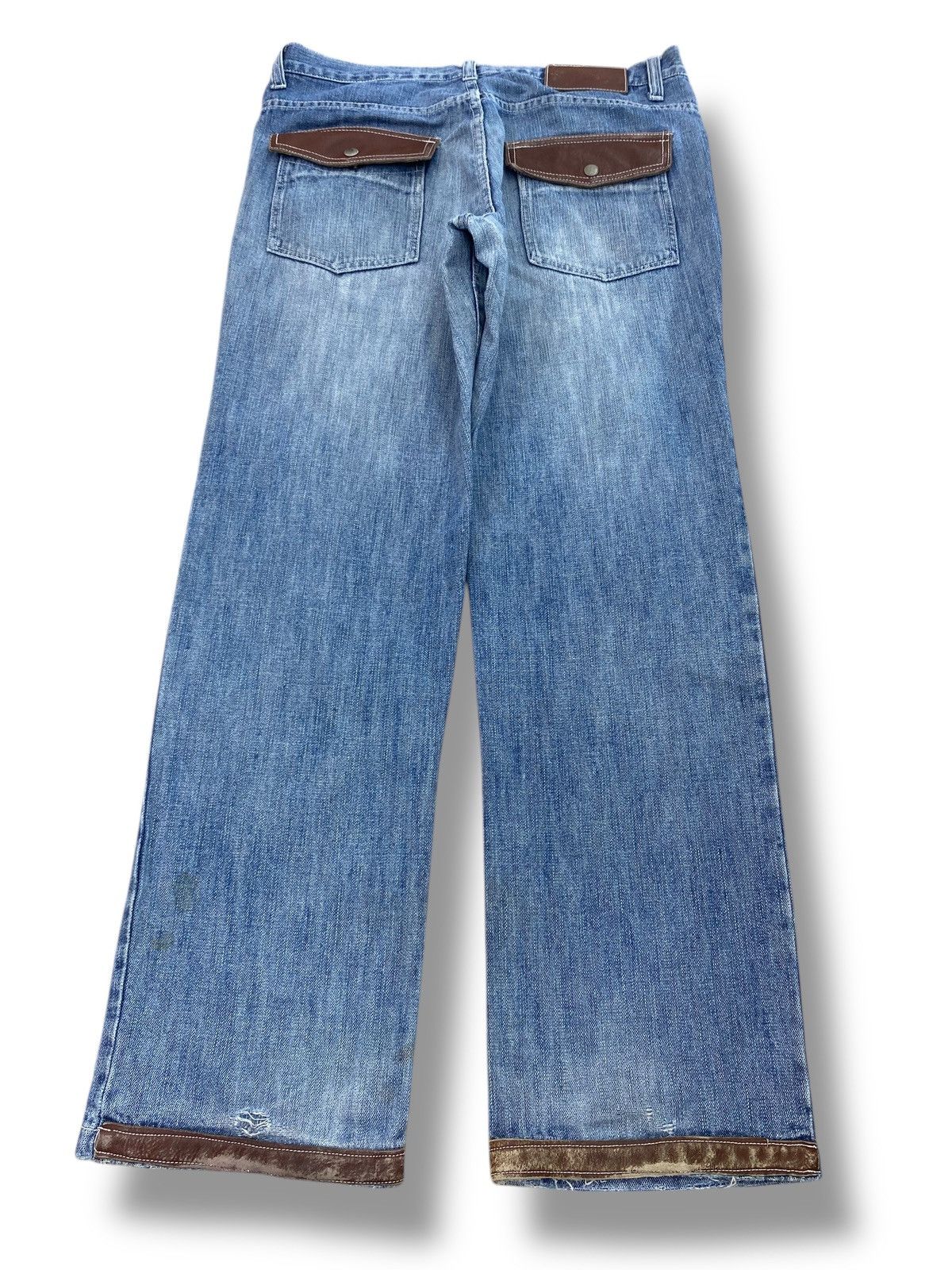 Japanese Brand Japanese Brand Blue Faded Wash Style Ripped Jeans Size US 34 / EU 50 - 3 Thumbnail