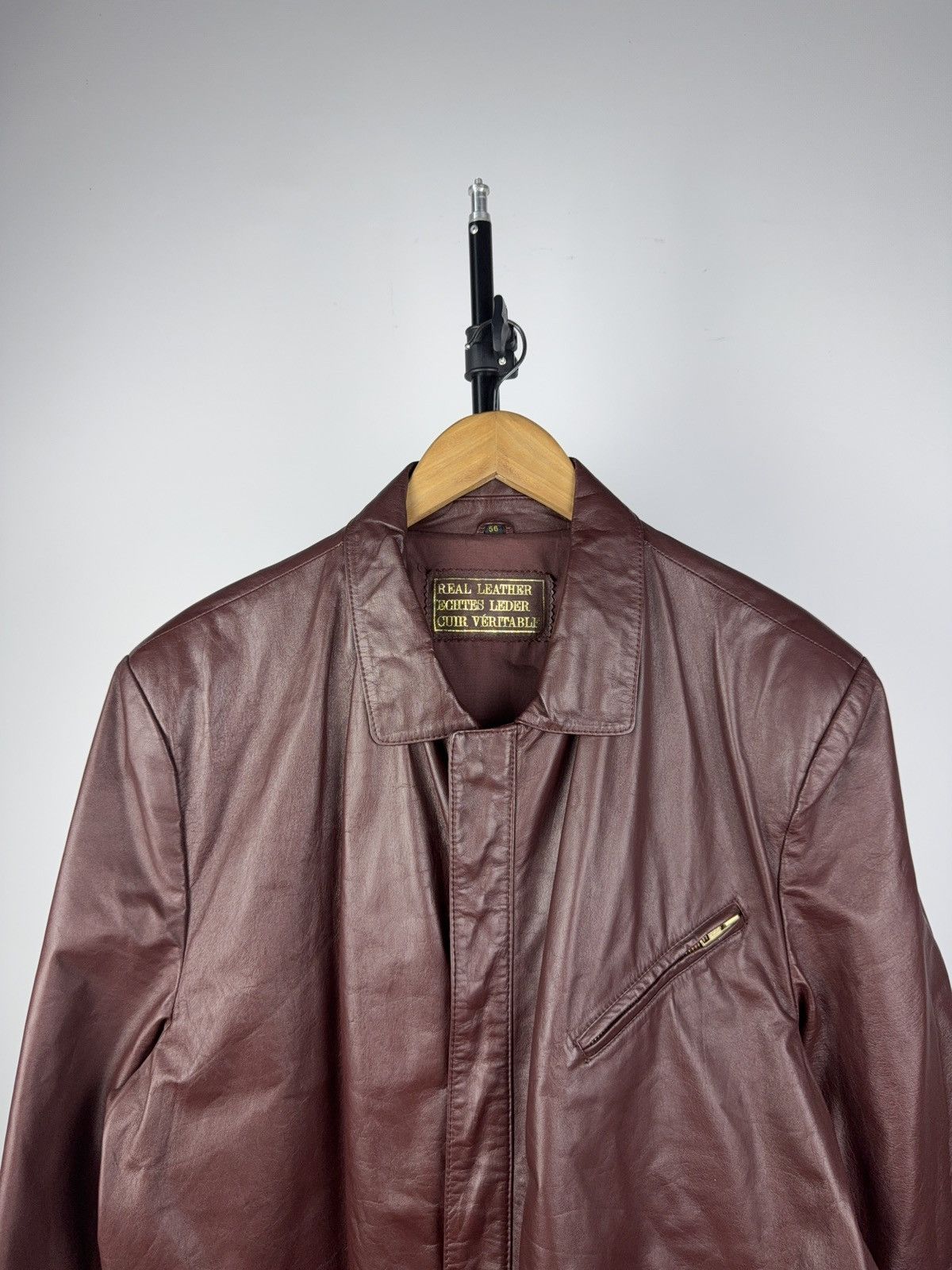 Leather Vintage 90s Avant Garde Y2K Leather MOTO Jacket Rock Punk Size US XL / EU 56 / 4 - 2 Thumbnail